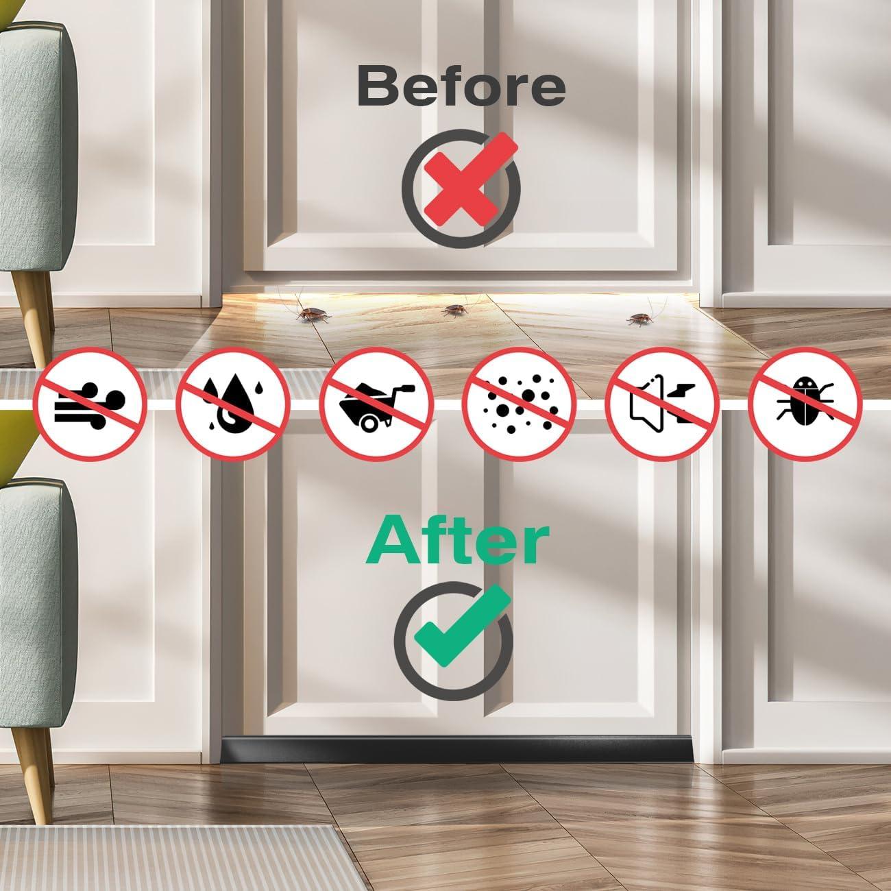 Tapón de Corrientes Lewondr 91.44 cm Impermeable Negro