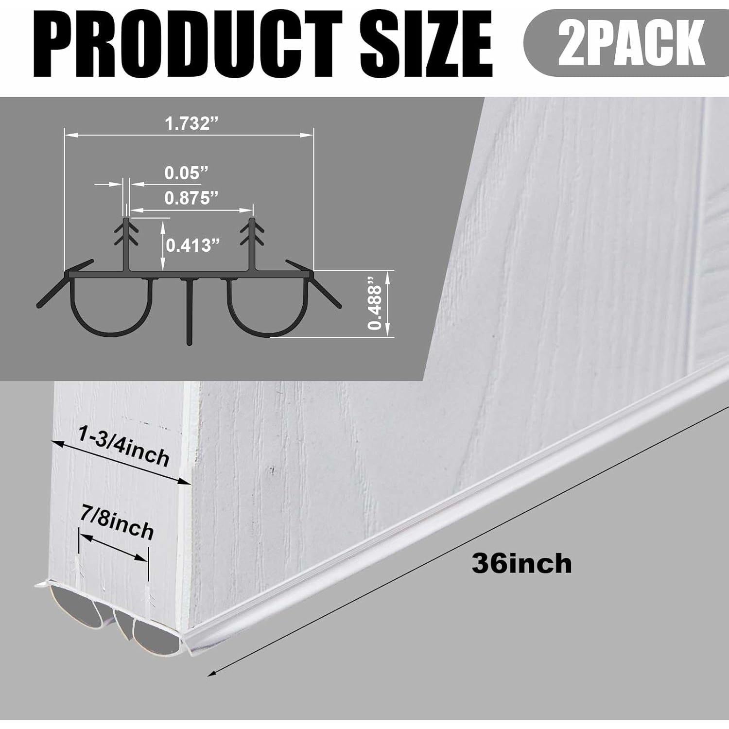 Barrera de Burbuja Doble Pushglossy 91.44 cm Blanco (2 Pcs)