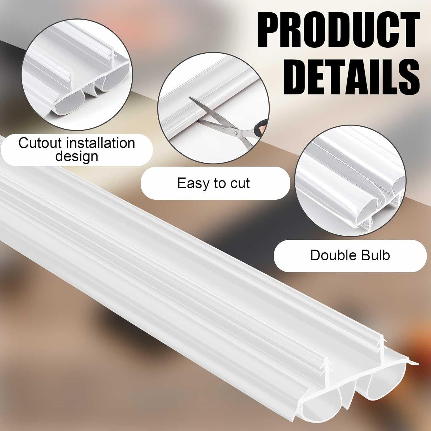 Barrera de Burbuja Doble Pushglossy 91.44 cm Blanco (2 Pcs)