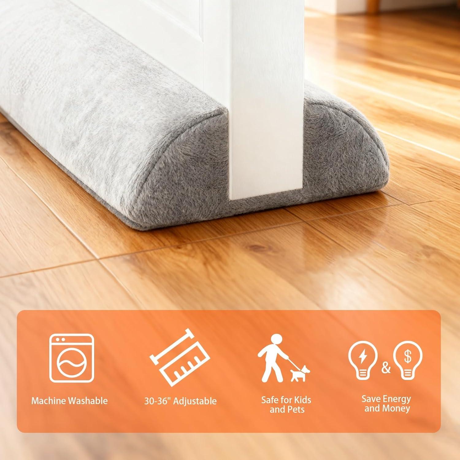 Bloqueador de Corrientes de Aire GDHOMM 76-91 cm Gris