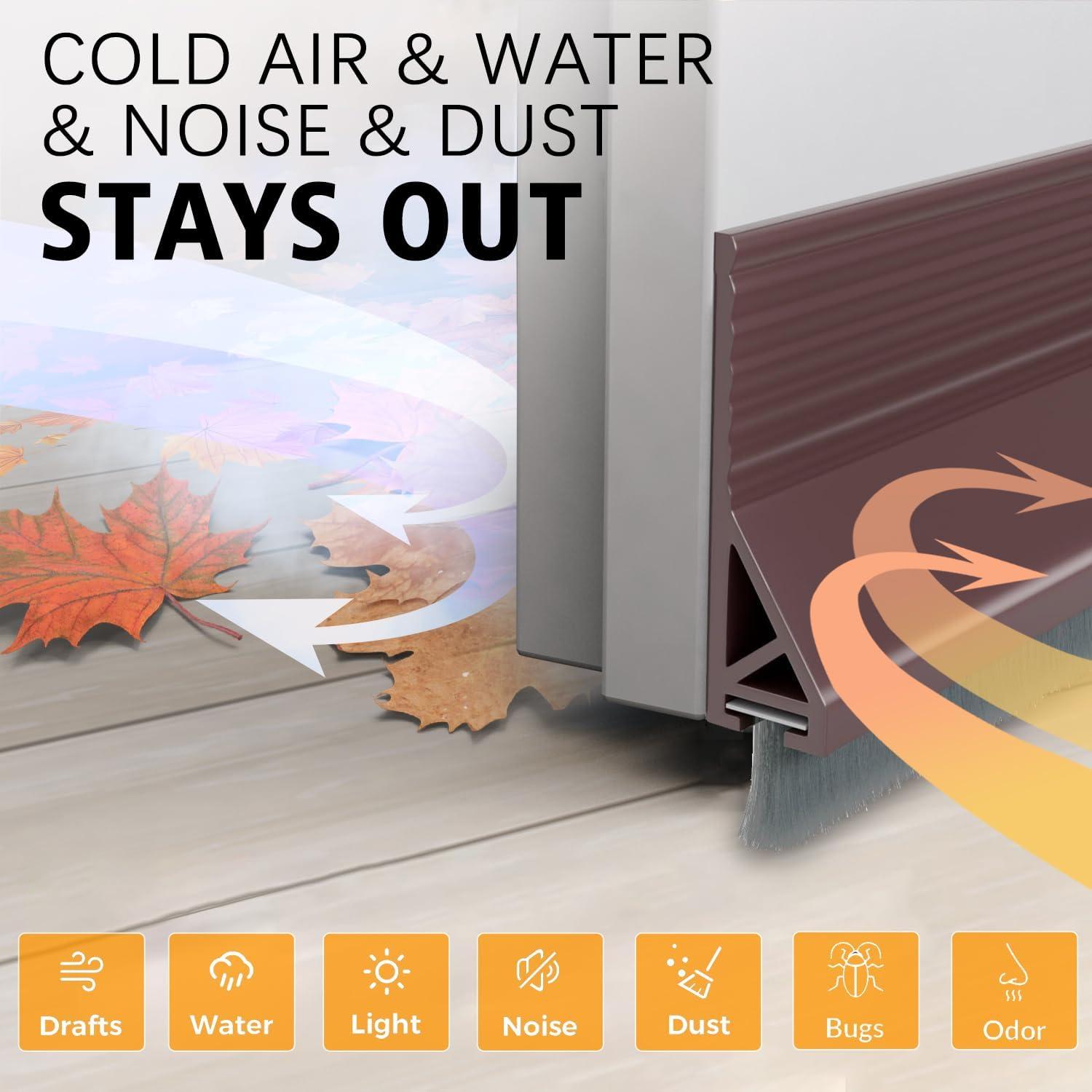 Paquete de 2 Barras de Barrido para Puertas WUMITI 99 cm