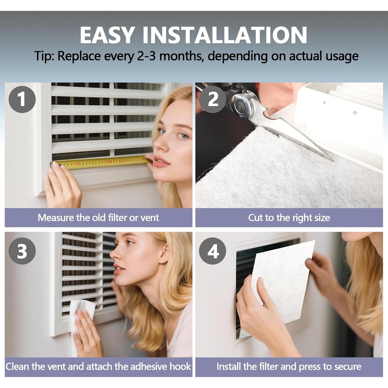 Filtros de Ventilación EKACO 20x120 cm MERV 8 con Cinta Adhesiva