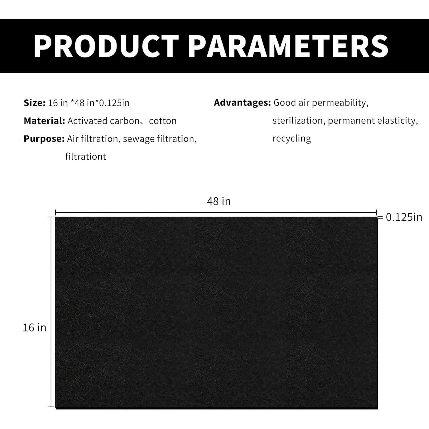 Filtro de Aire HEPA de Carbón Activado 121.92 x 40.64 cm