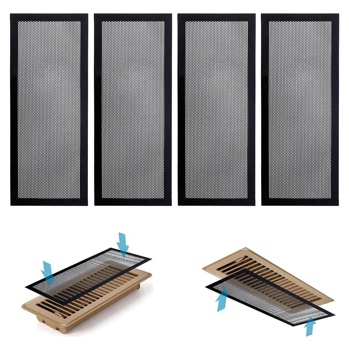 Cubiertas de Ventilación de Piso QMARK 4 Paquete Magnéticas 25.4x10.16cm