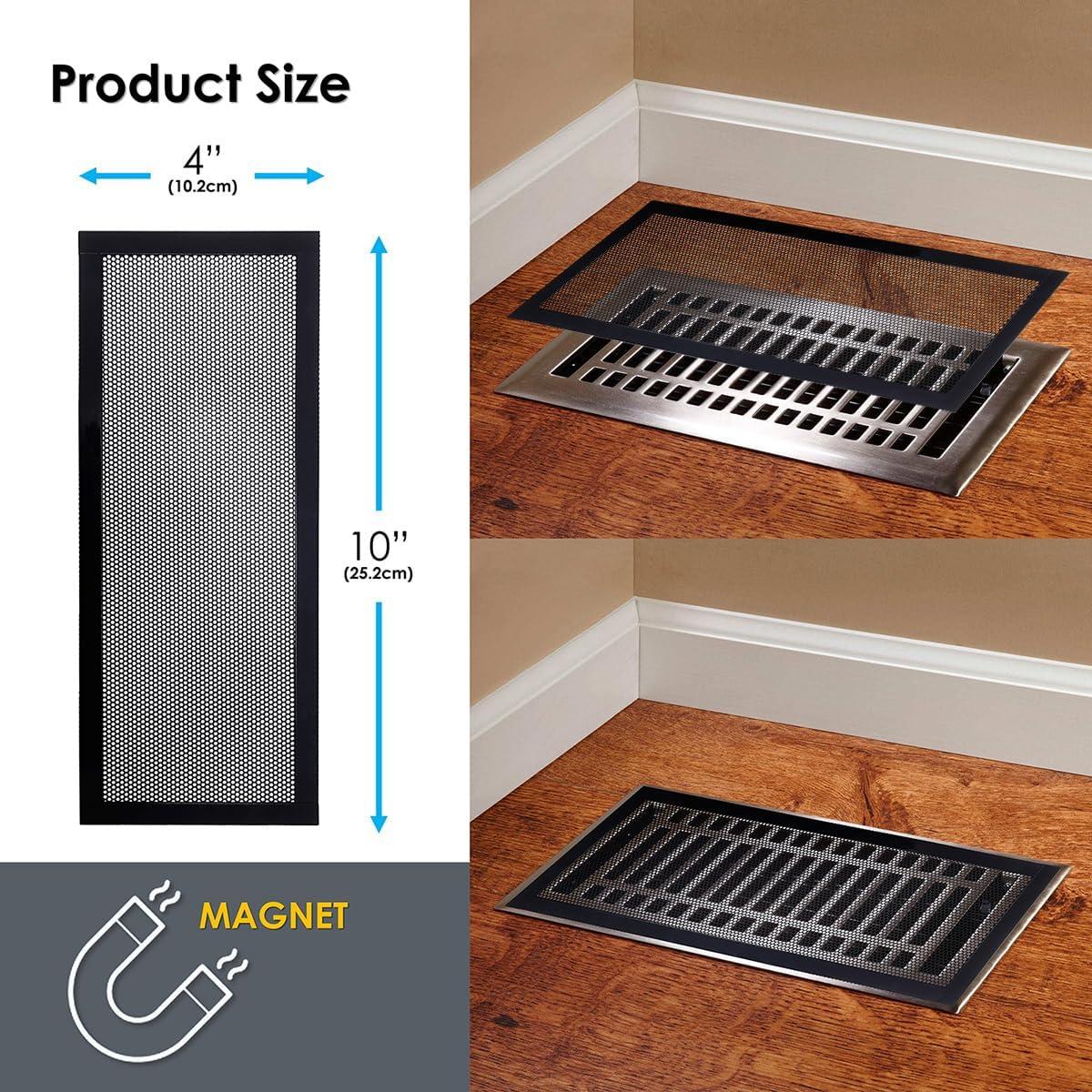 Cubiertas de Ventilación de Piso QMARK 4 Paquete Magnéticas 25.4x10.16cm