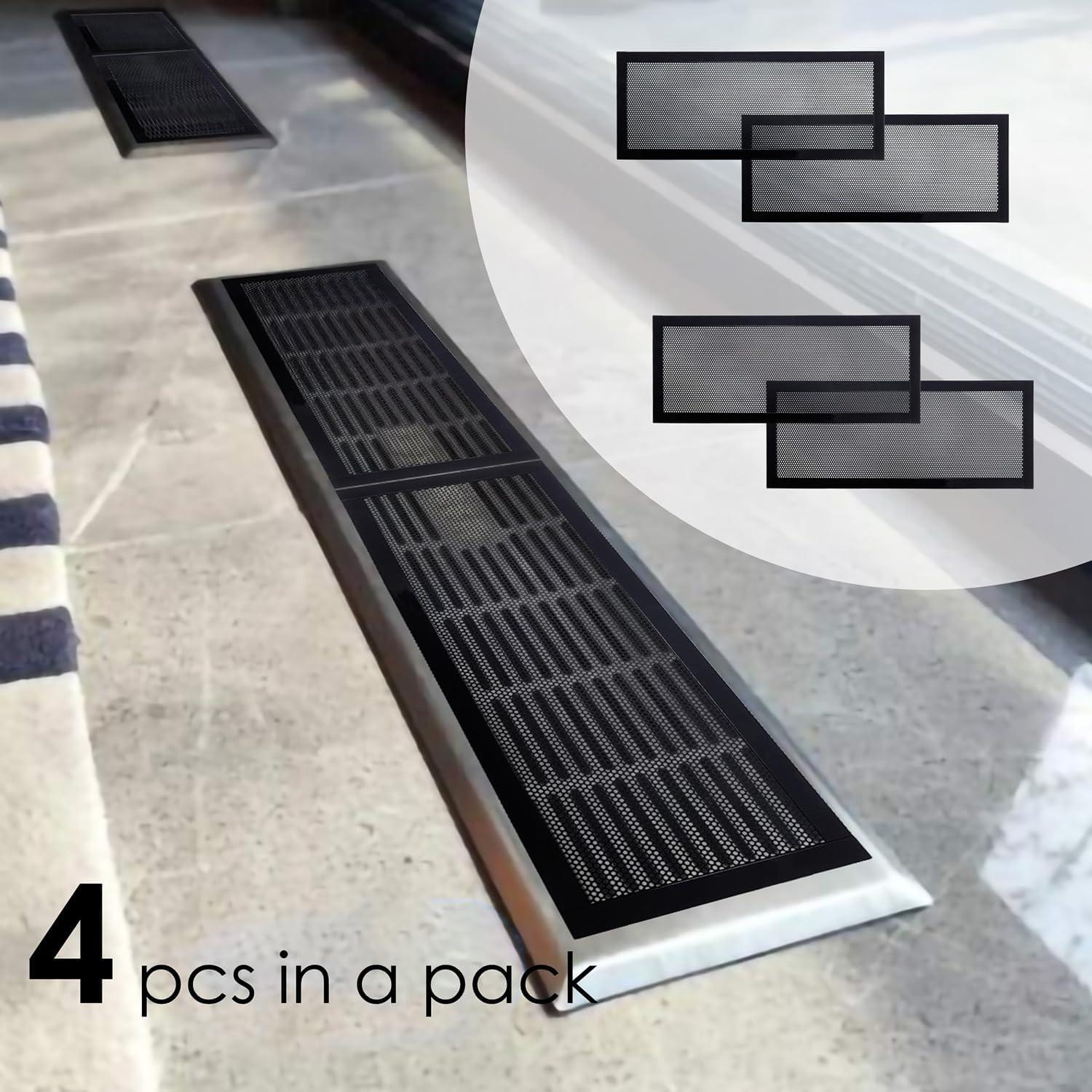 Cubiertas de Ventilación de Piso QMARK 4 Paquete Magnéticas 25.4x10.16cm