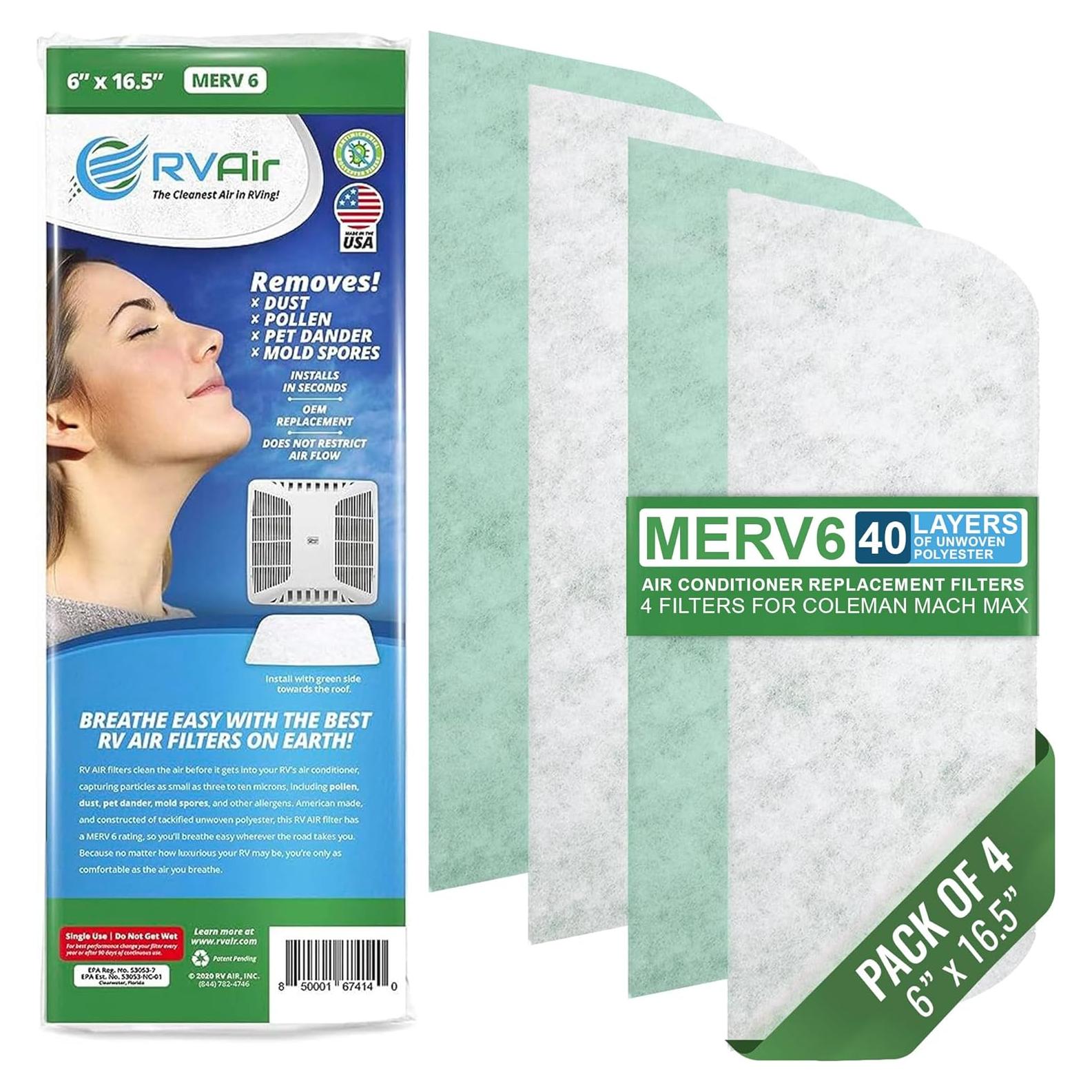 Filtro de Aire para RV RV Air 165x6x75 - Paquete de 4