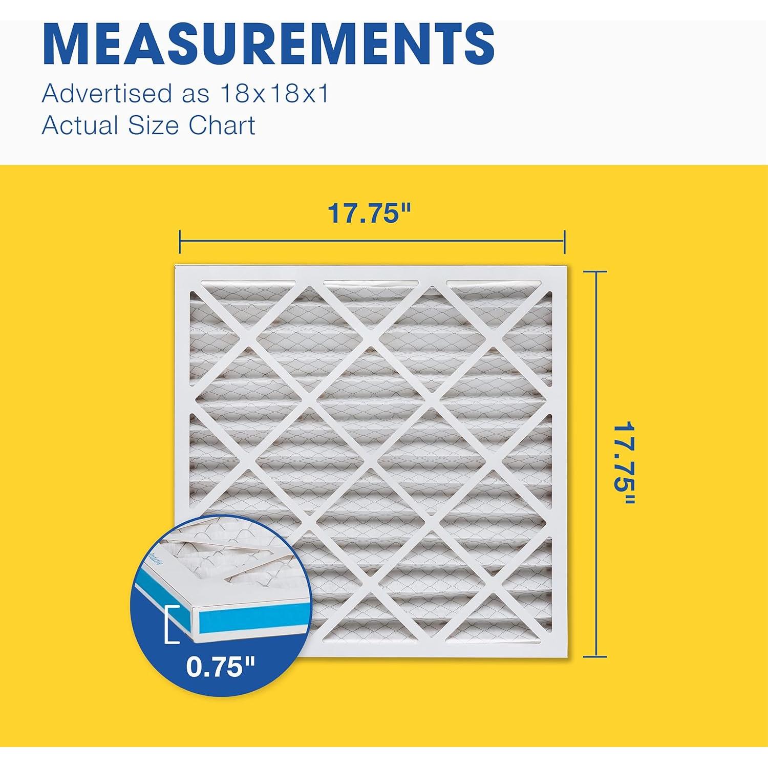 Filtros de Aire Plisados Aerostar MERV 8 - 6 Paquete 45x45cm