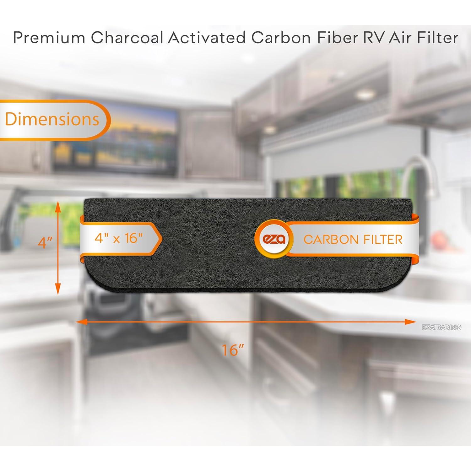 Filtro de Aire de Carbón Activado Premium Ezatrading 2 Pzas 10.16x40.64cm