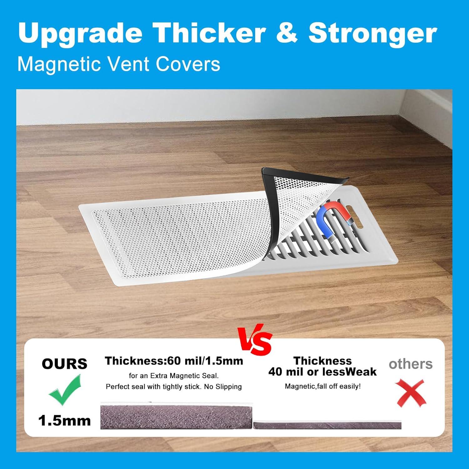 4 PCS Cubiertas Magnéticas para Ventilación 10x35 cm Xiesaip