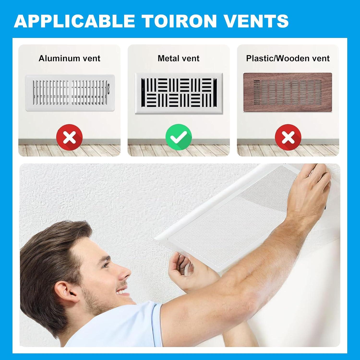 4 PCS Cubiertas Magnéticas para Ventilación 10x35 cm Xiesaip