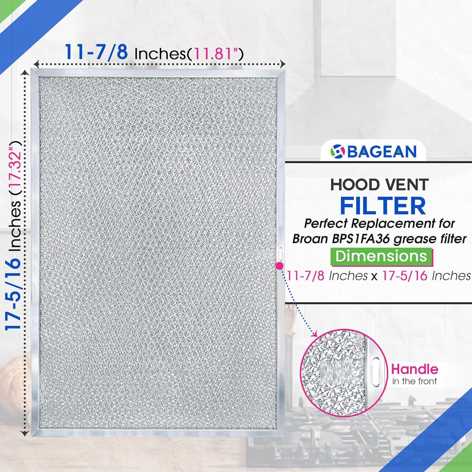Filtro de Campana Bagean BPS1FA36 30x44 cm Aluminio 2-Pack