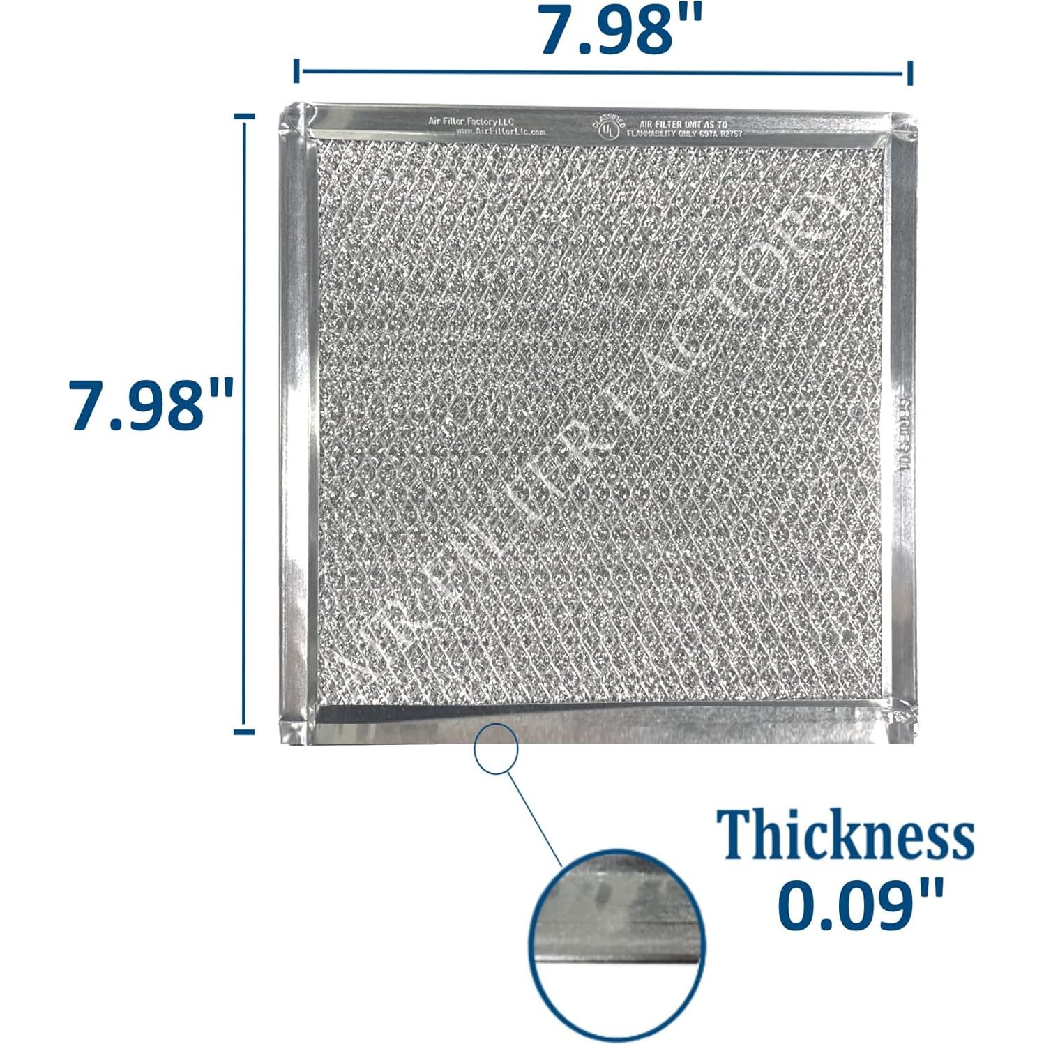 Filtro de Campana Extractora Fábrica de Filtros 20.32x20.32cm 2-Pack