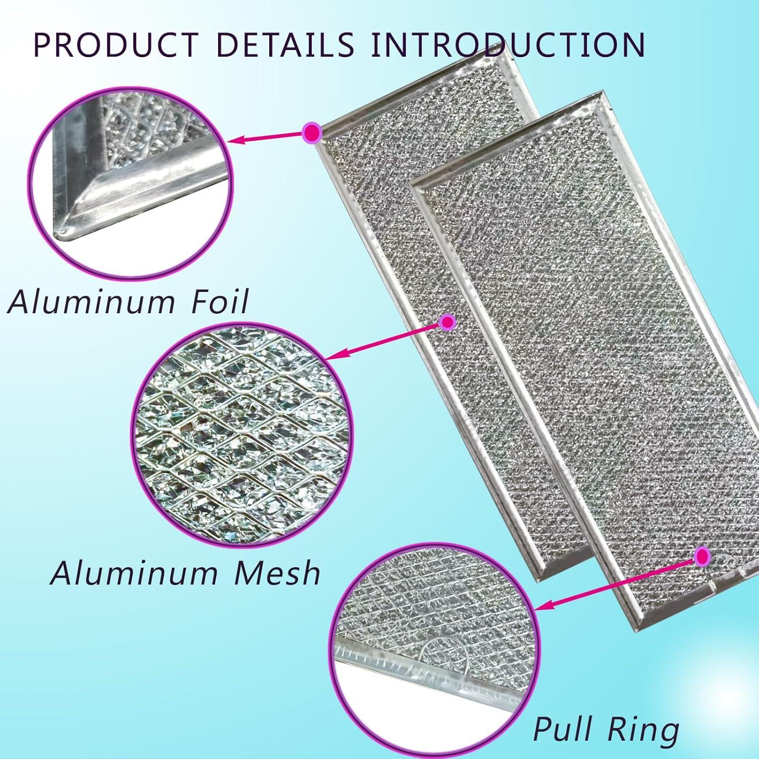 Filtro de microondas 2Pack Madhut W10208631A 33x15 cm Aluminio