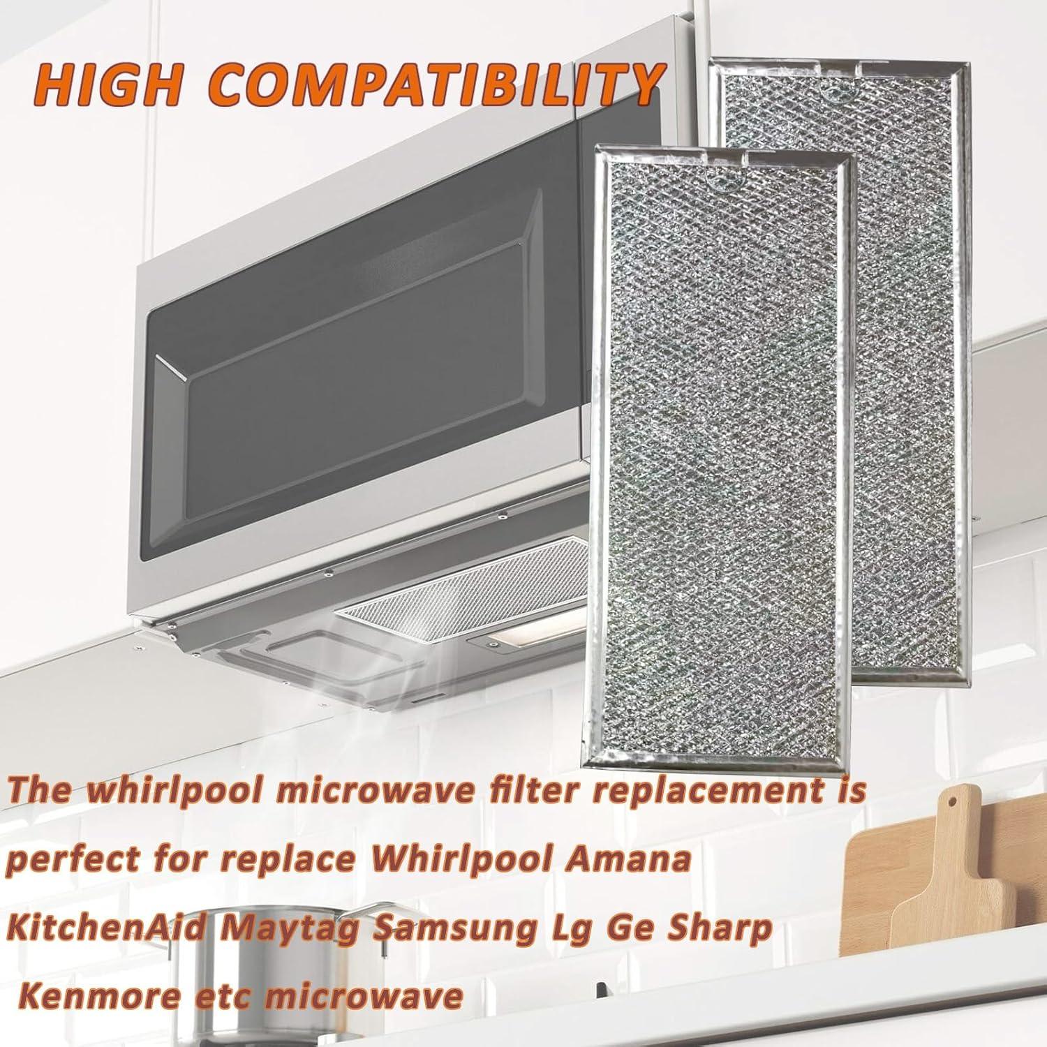 Filtro de microondas 2Pack Madhut W10208631A 33x15 cm Aluminio