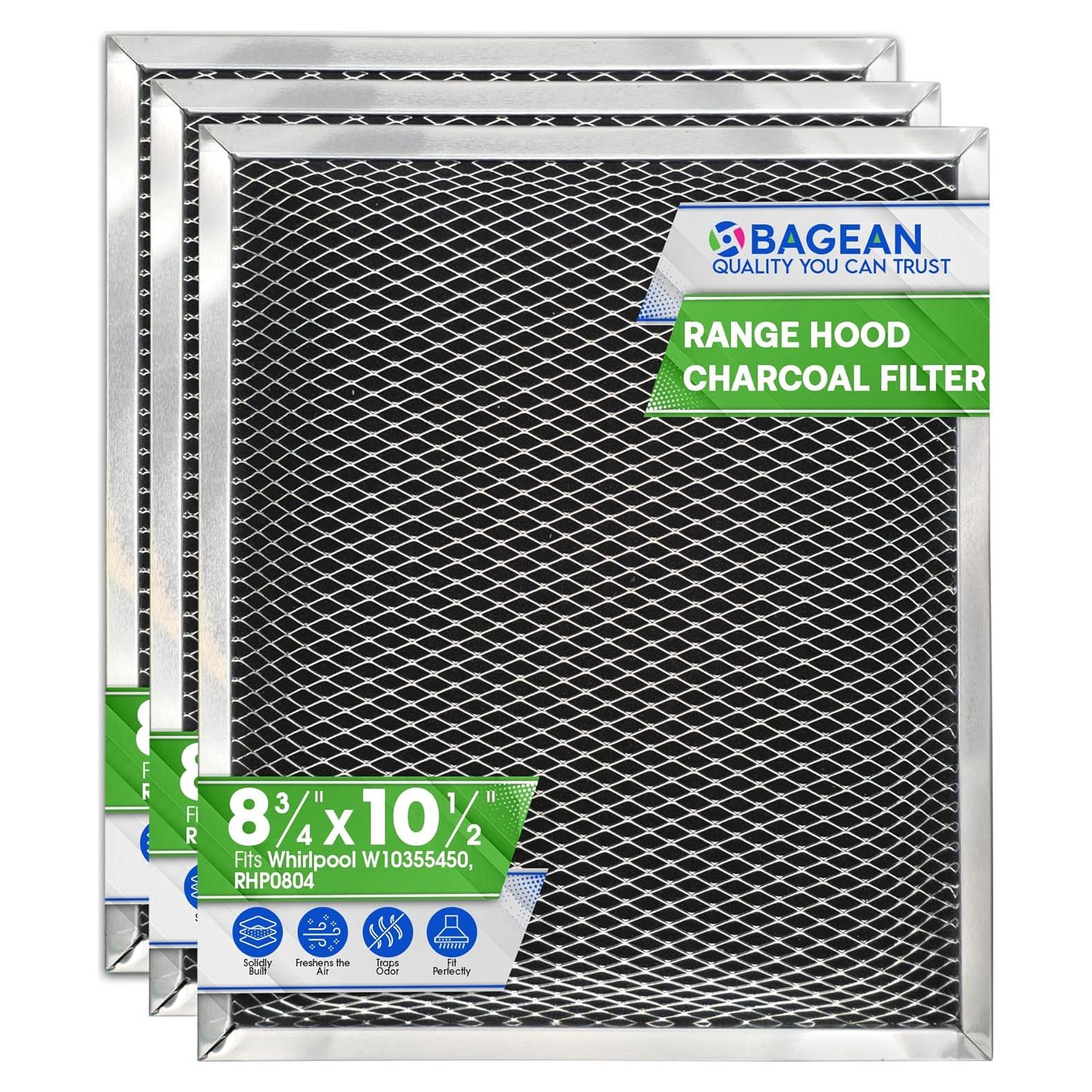 Filtro de Carbón Bagean W10355450 para Campana Extractora 3 Pzas