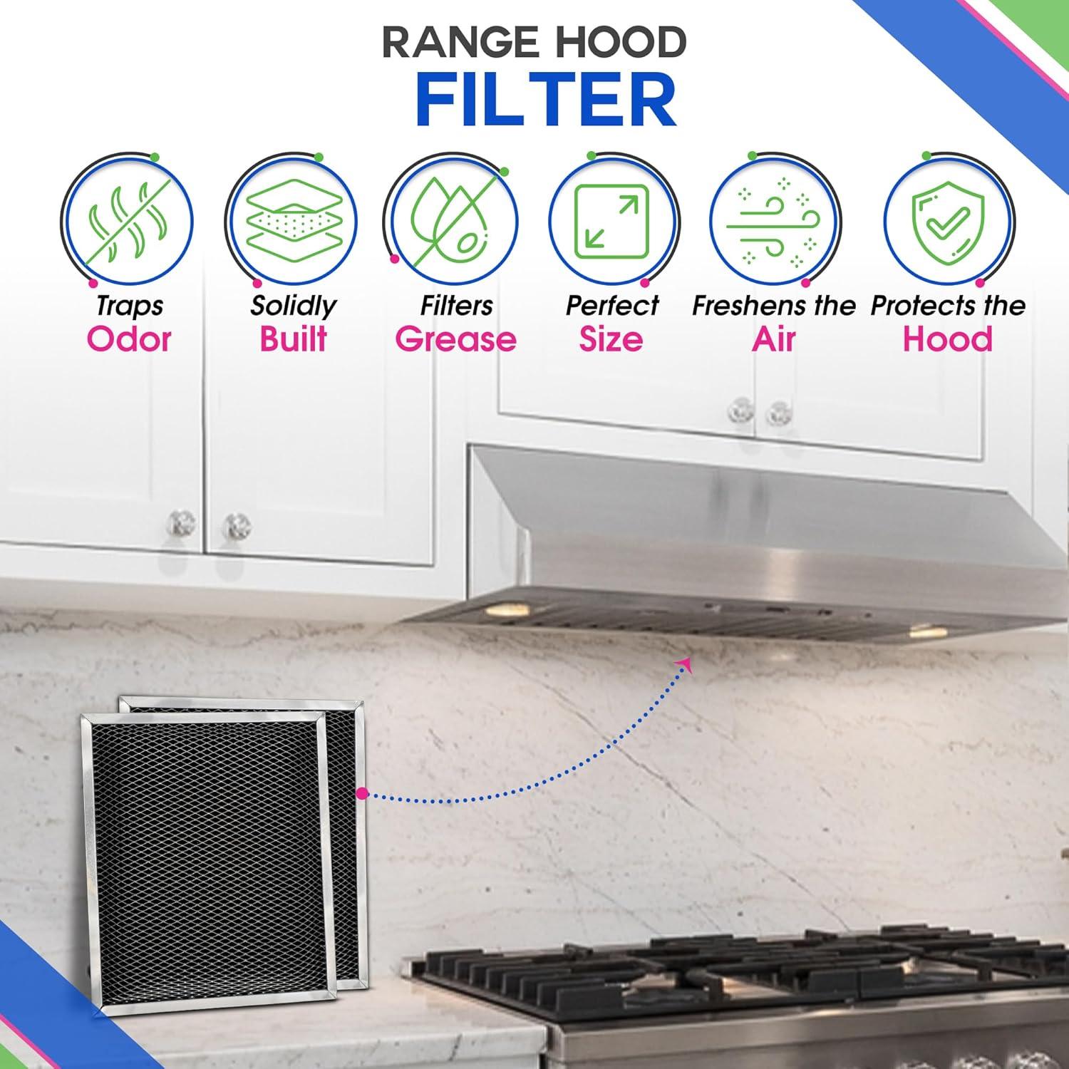 Filtro de Carbón Bagean W10355450 para Campana Extractora 3 Pzas