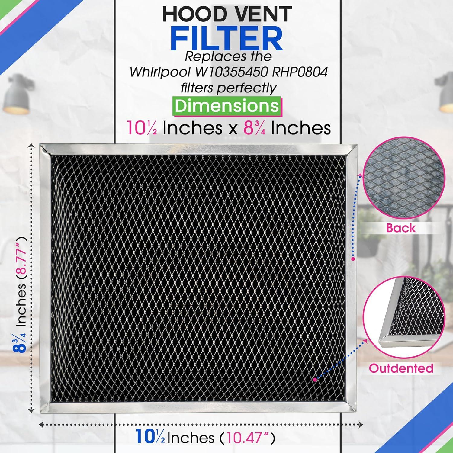 Filtro de Carbón Bagean W10355450 para Campana Extractora 3 Pzas