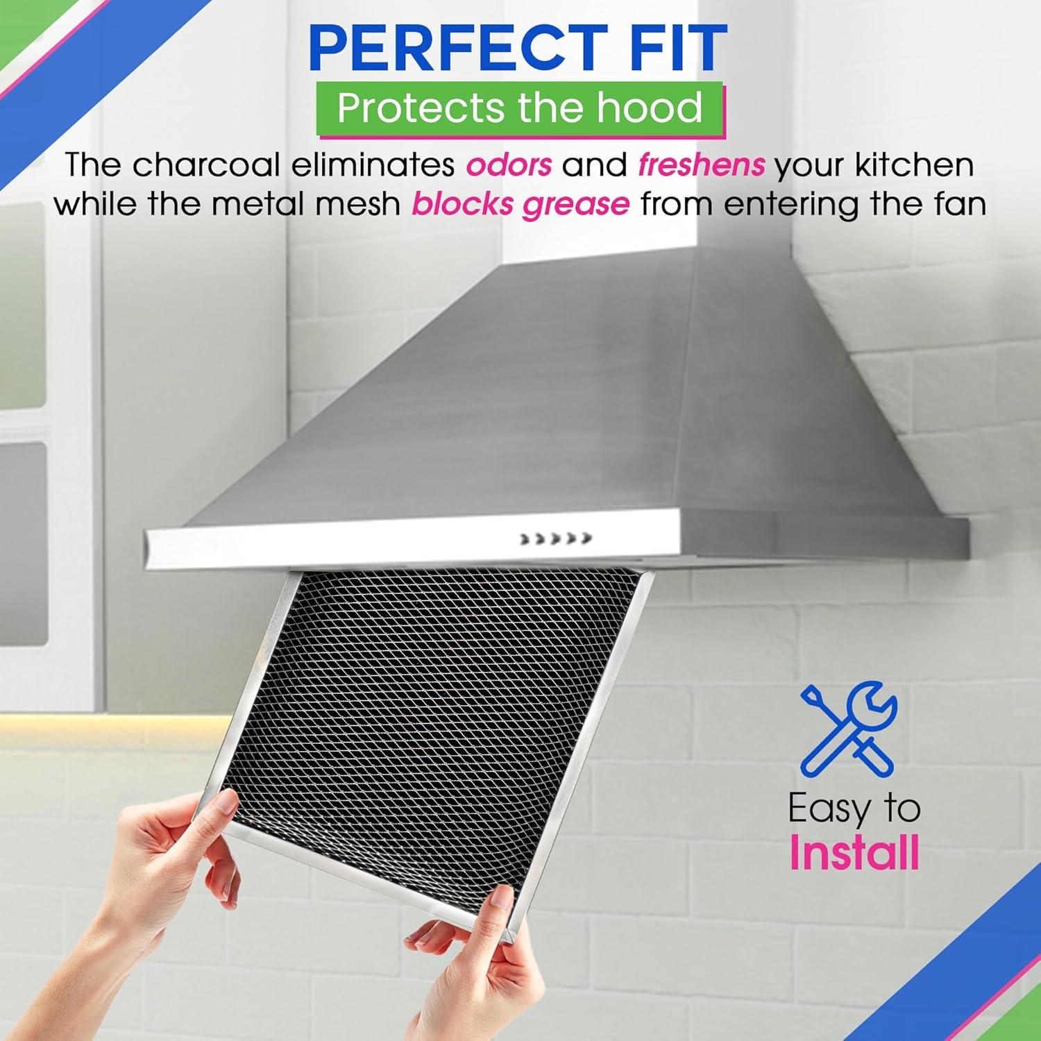 Filtro de Carbón Bagean W10355450 para Campana Extractora 3 Pzas