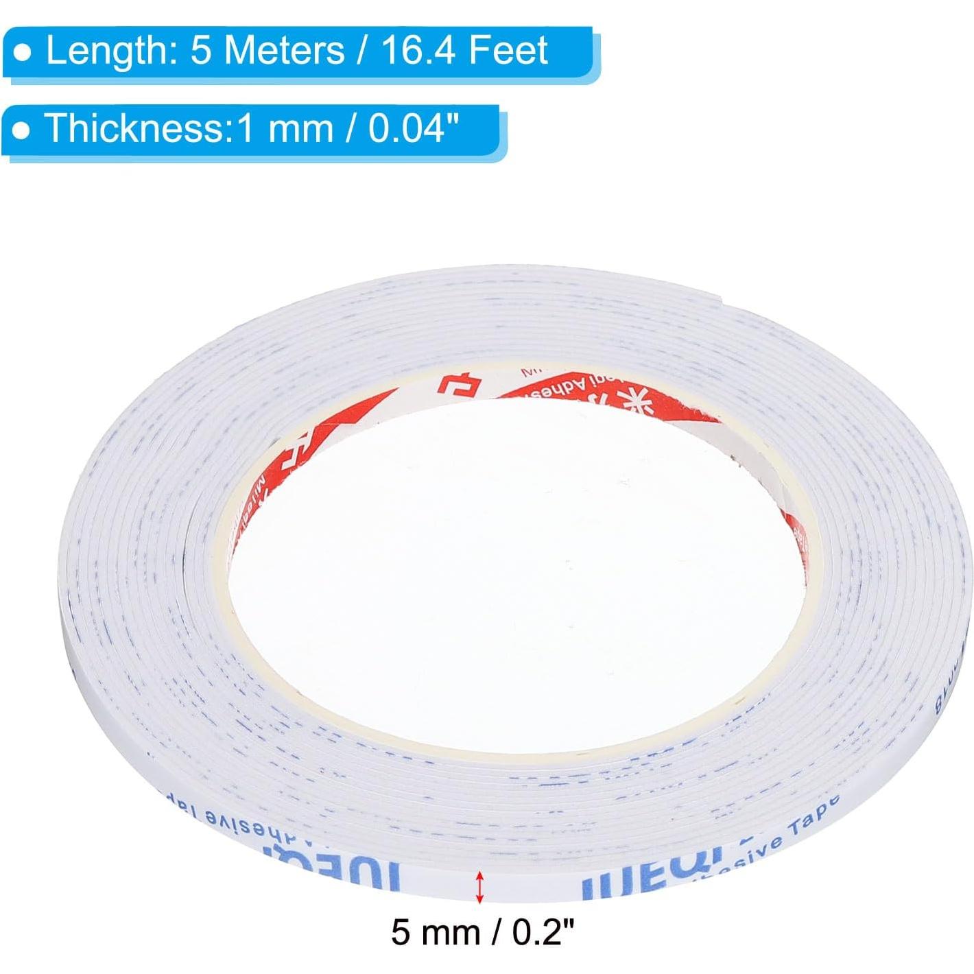 Cinta de Espuma Aislante PATIKIL 5m x 5mm x 1mm Blanca - 2 Rollos