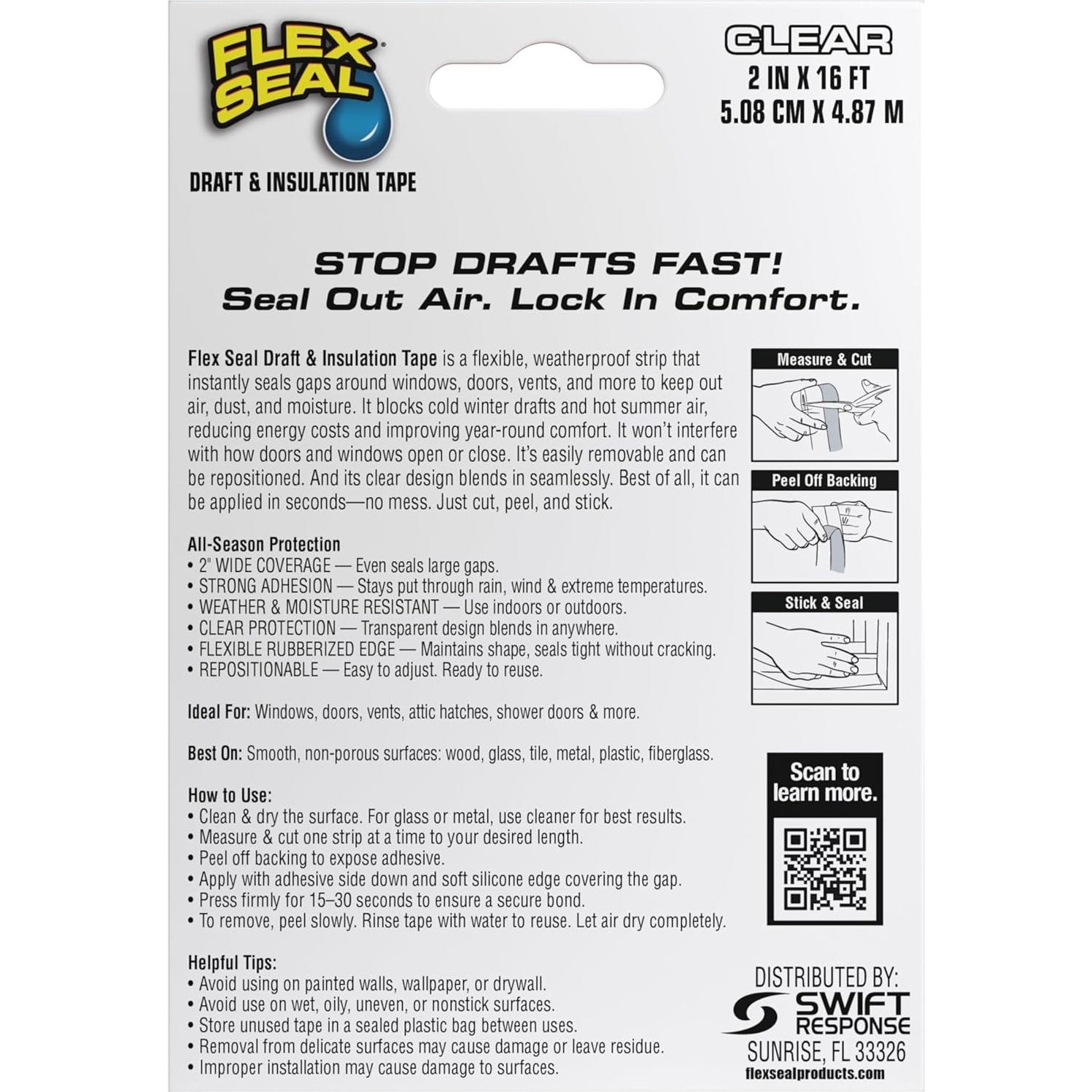 Cinta de Sellado Flex Seal Transparente 5 cm x 4.88 m