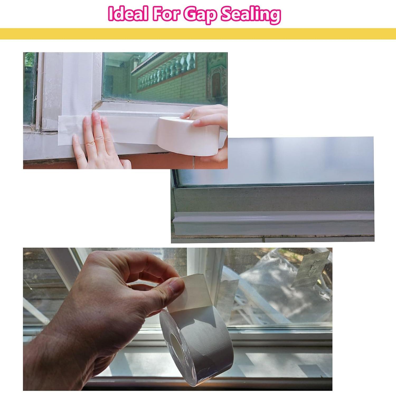 Cinta de Sellado para Ventanas WENSSKKU 5cm x 19.81m Blanca