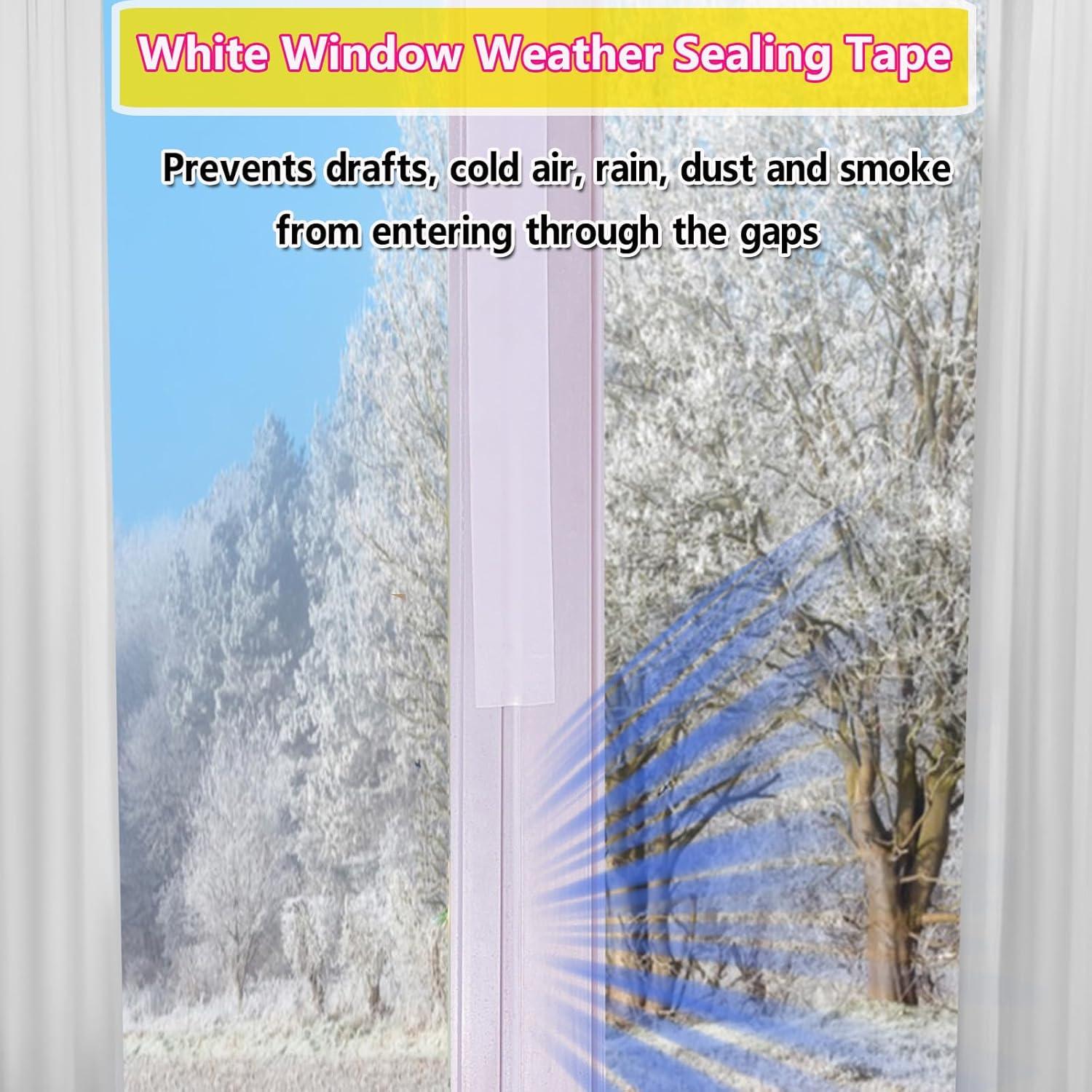 Cinta de Sellado para Ventanas WENSSKKU 5cm x 19.81m Blanca