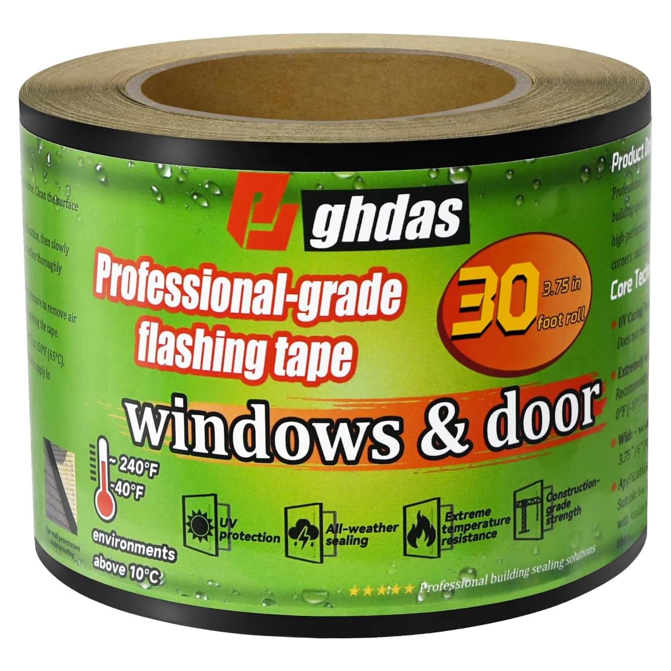 Cinta de Sellado Bghdas 9.53 cm x 9.14 m Resistente al Agua