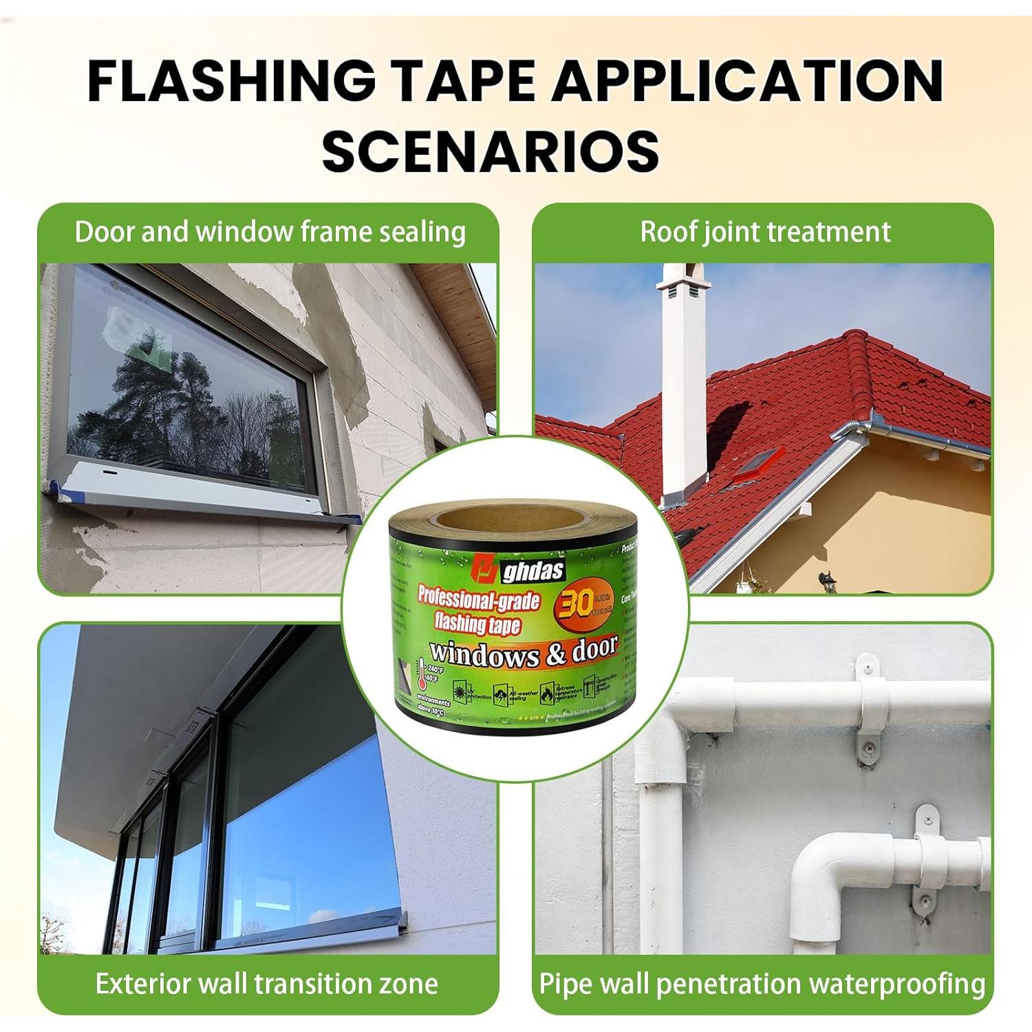 Cinta de Sellado Bghdas 9.53 cm x 9.14 m Resistente al Agua