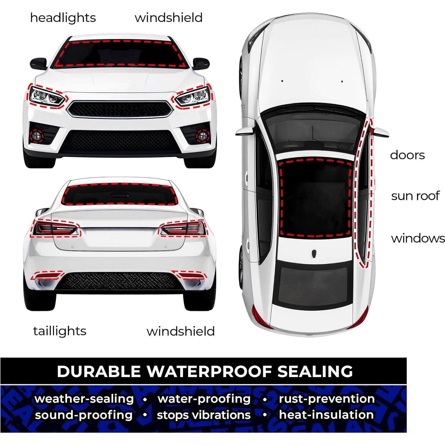 Cinta de Sellado de Butilo VViViD 5.49 m x 0.79 cm para Automóviles