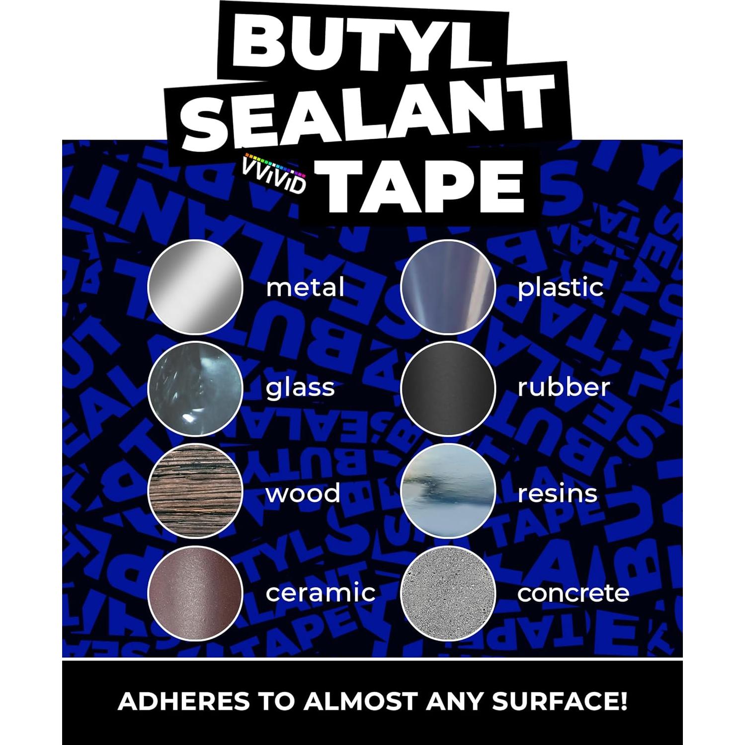 Cinta de Sellado de Butilo VViViD 5.49 m x 0.79 cm para Automóviles