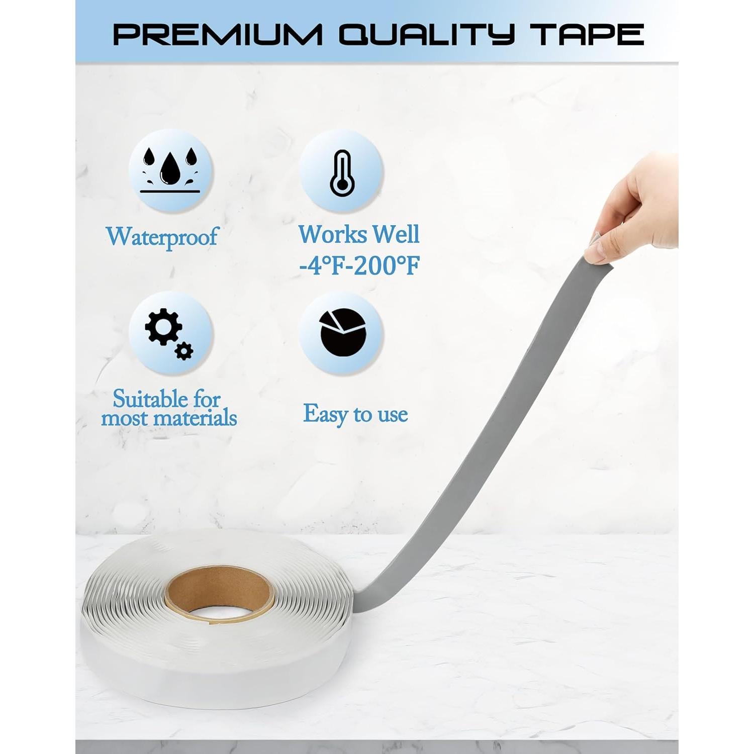 Cinta Selladora Butílica X-Haibei 1.9cm x 9.1m Gris