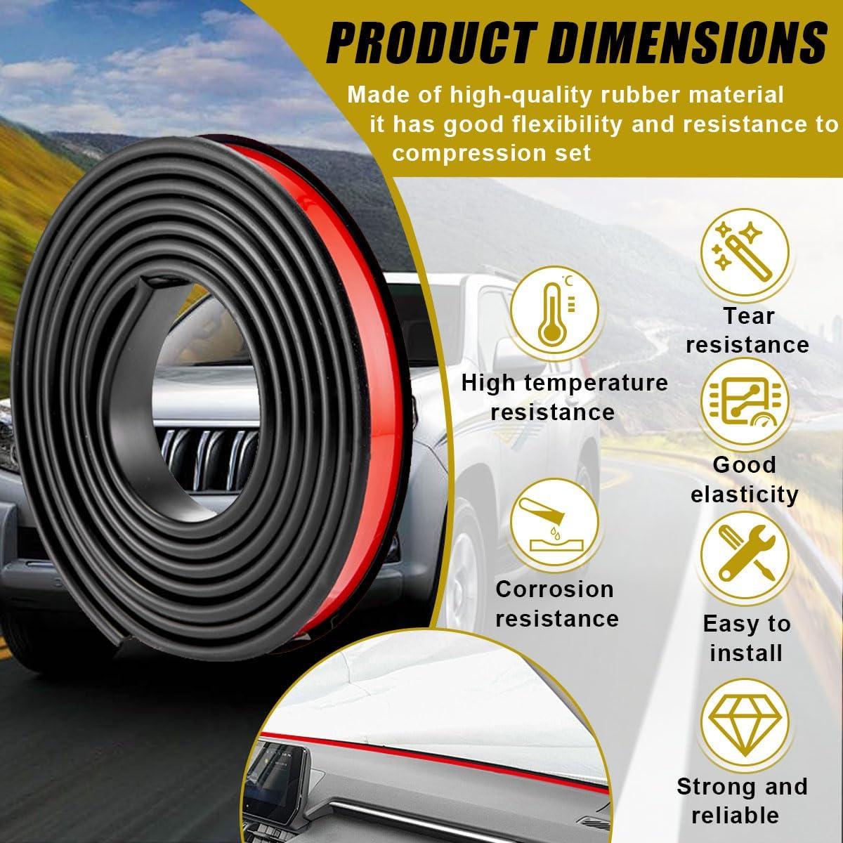 Tira de Sello de Goma LHDOS para Parabrisas Frontal 1.7m
