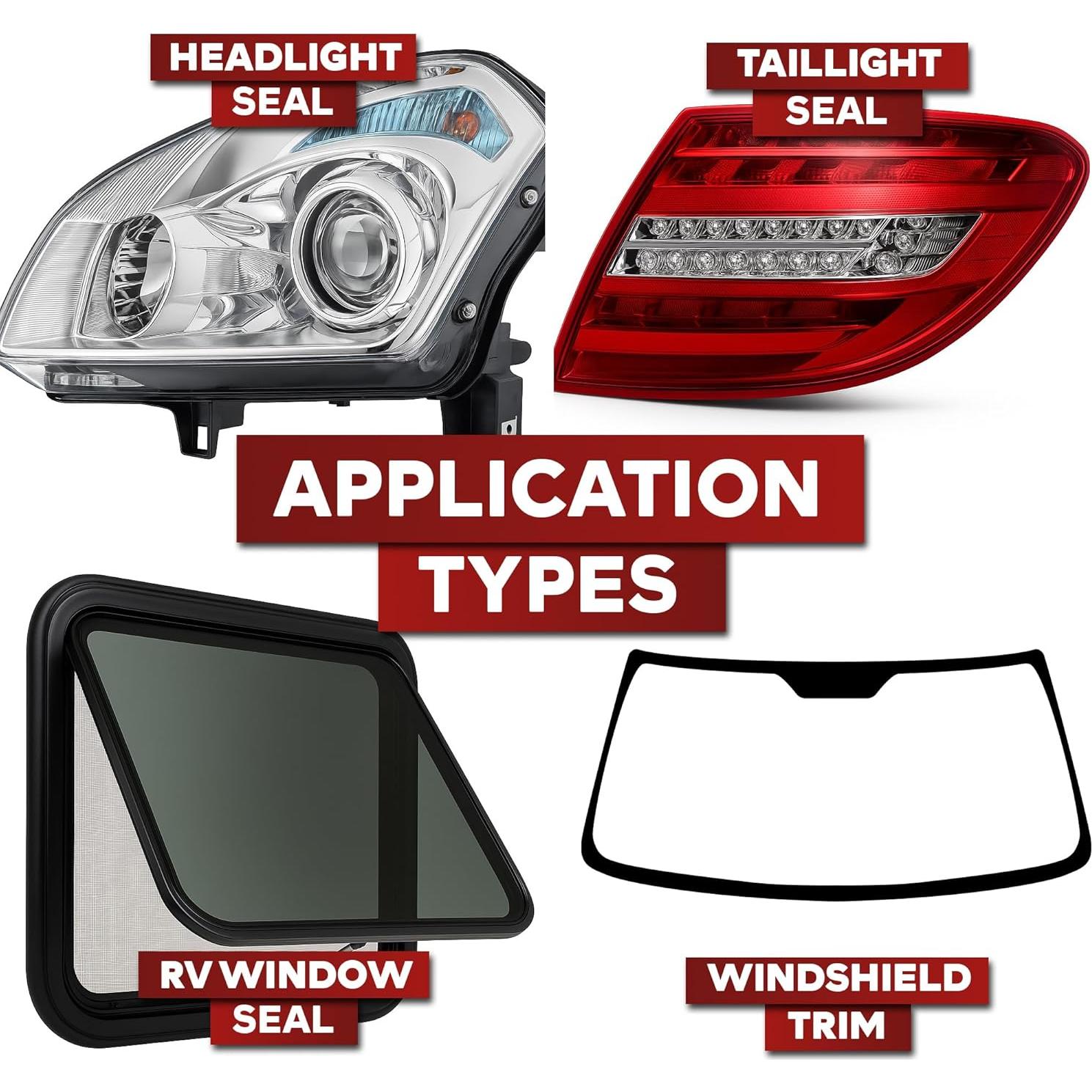 Cinta de Butilo XFasten 6.1m Gris para Sellado de Faros