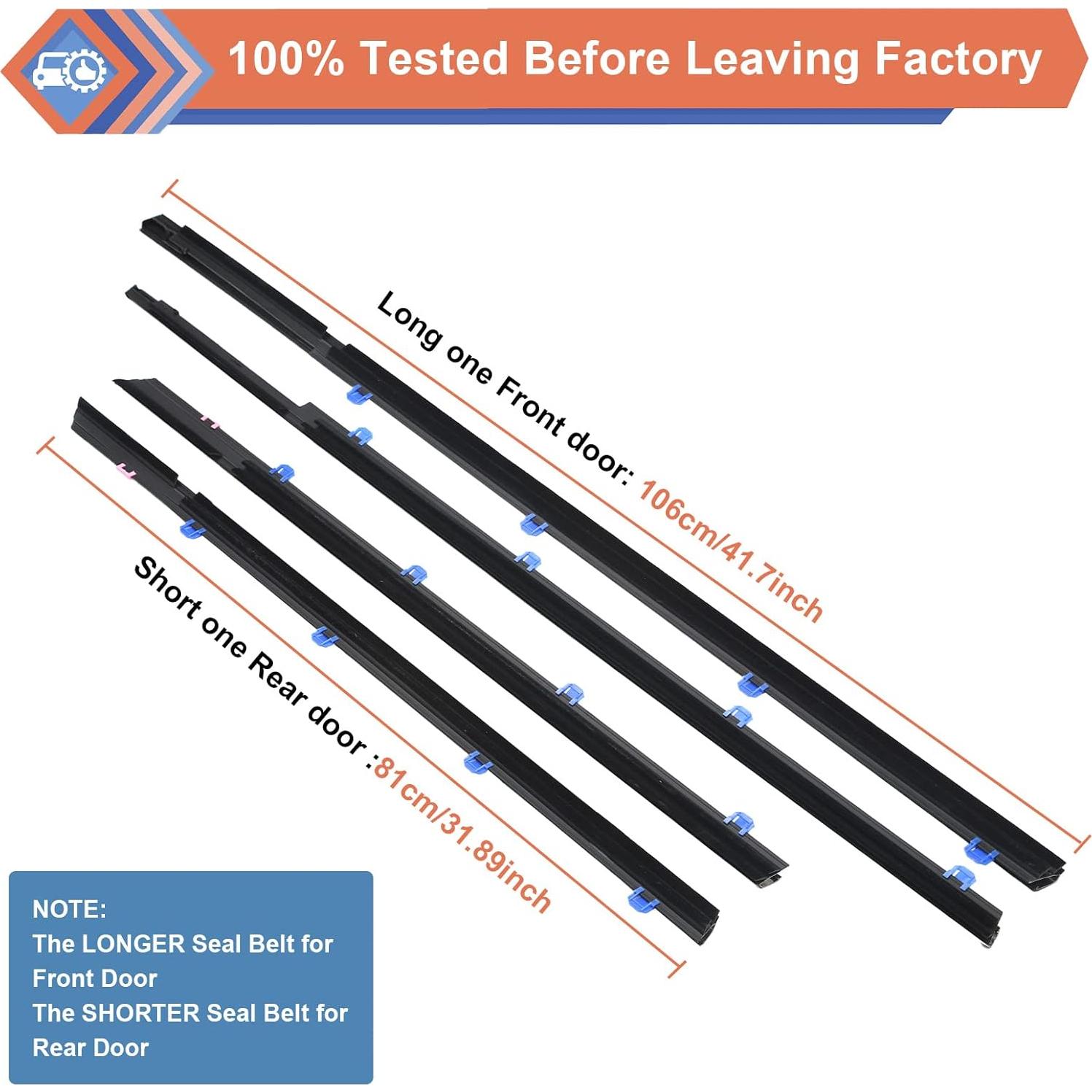 Sello Weatherstrip ZONFANT para Honda Civic 2012-2015 - 4 Pcs