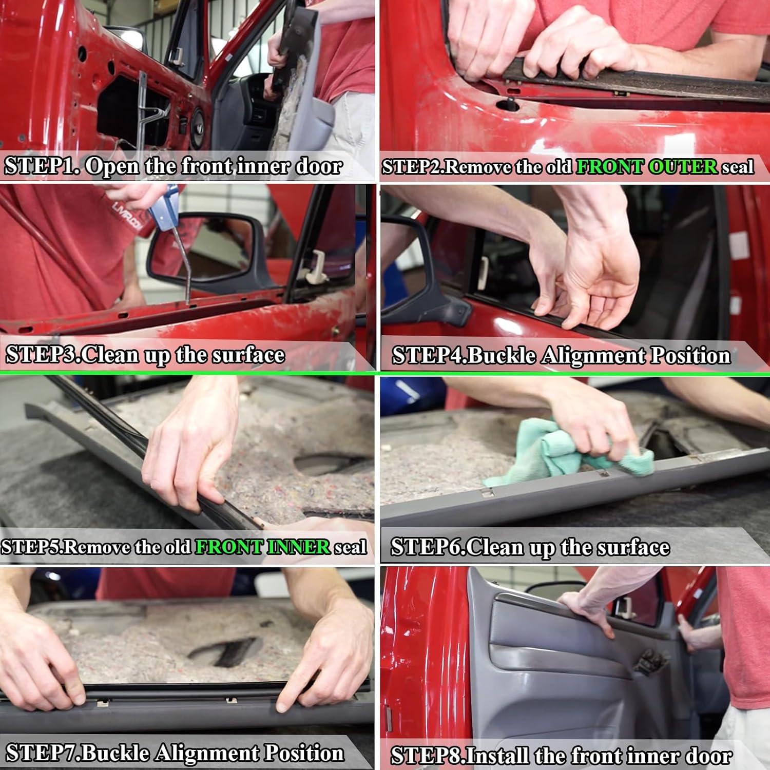 Kit de Burletes para Ventanas Ford F150 F250 F350 Bronco 1987-1997