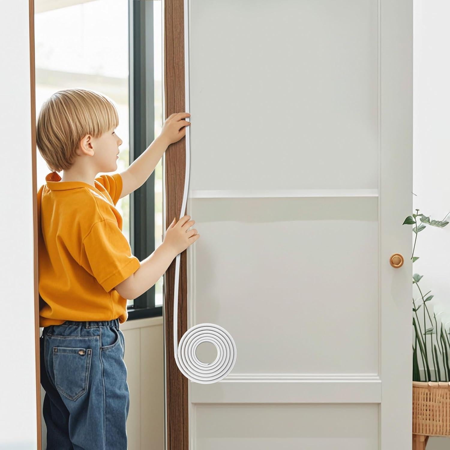 Tira de Sello de Espuma MEIZHJJU 2.5m Aislamiento Blanco