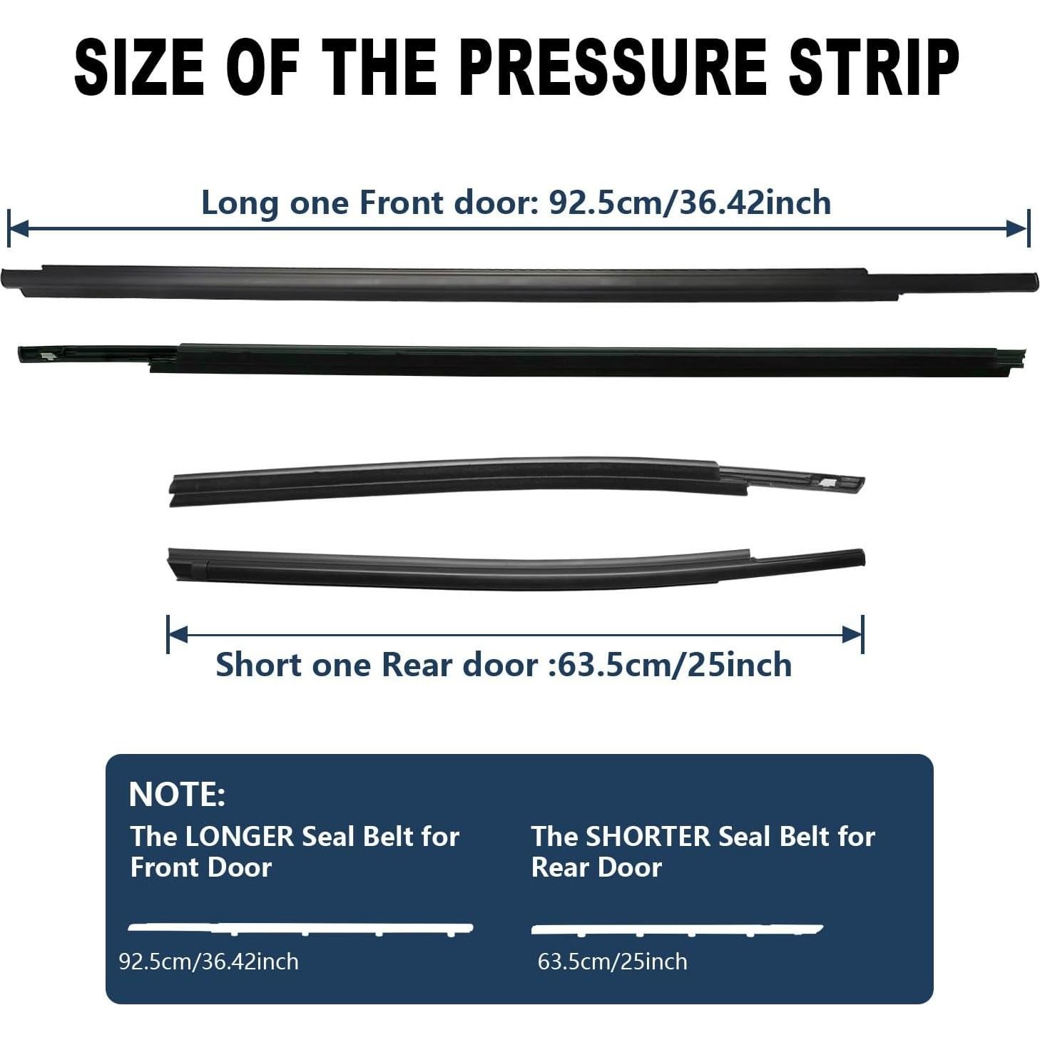 Sello de Moldura de Ventana ItranMc para Toyota Tundra 2007-2019