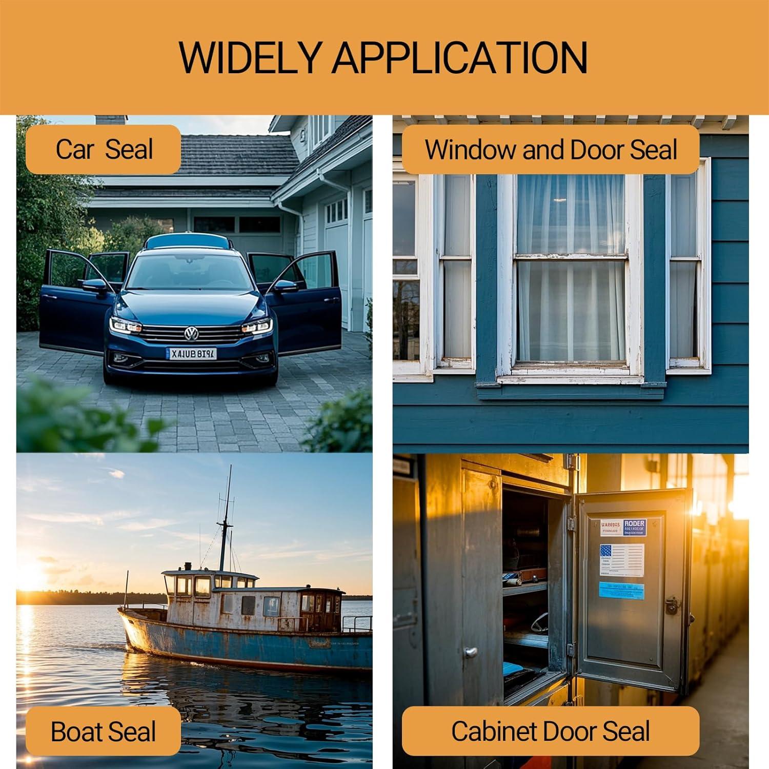 Tira de sellado de goma EPDM autoadhesiva PACIXU 6.1m