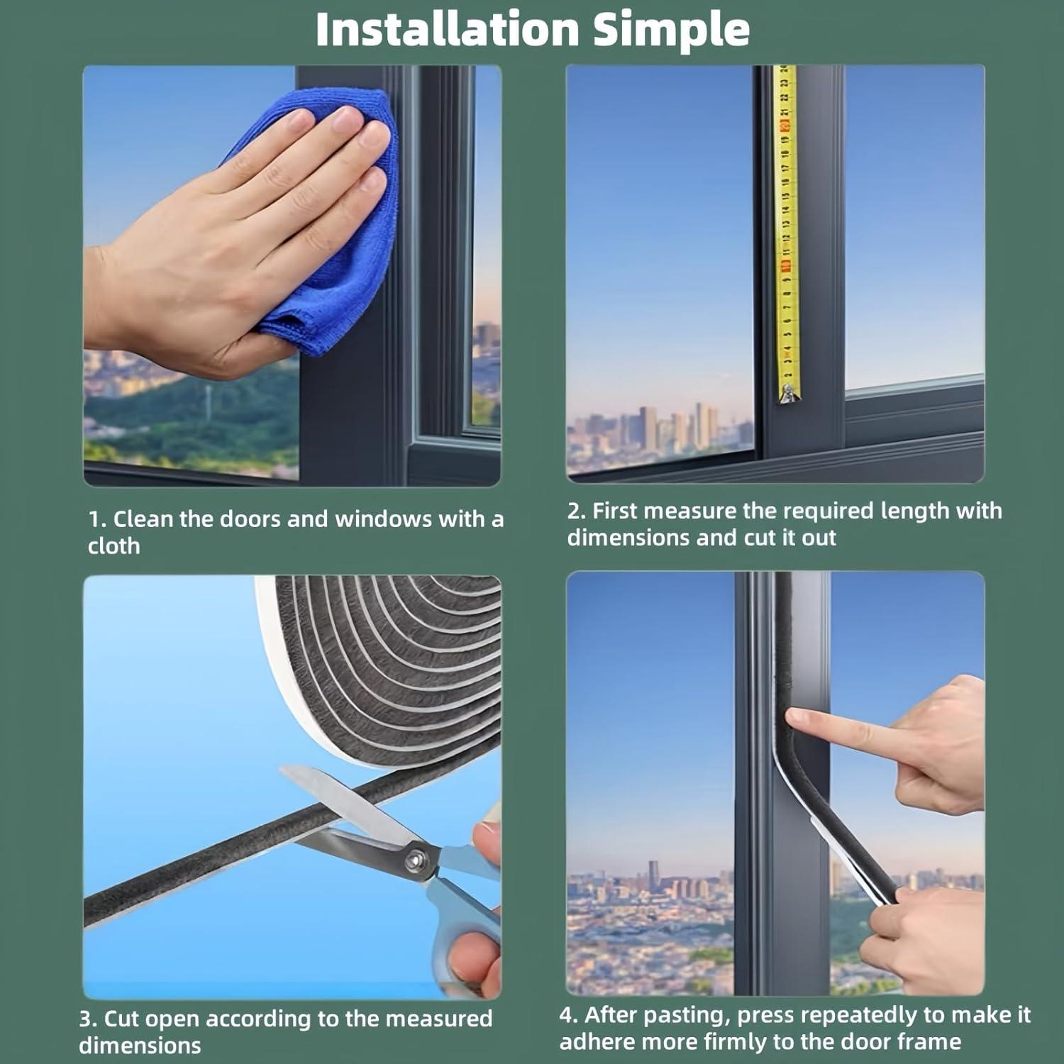 Sello de Puerta con Burlete Aislante Fjzoys 5.03m Gris