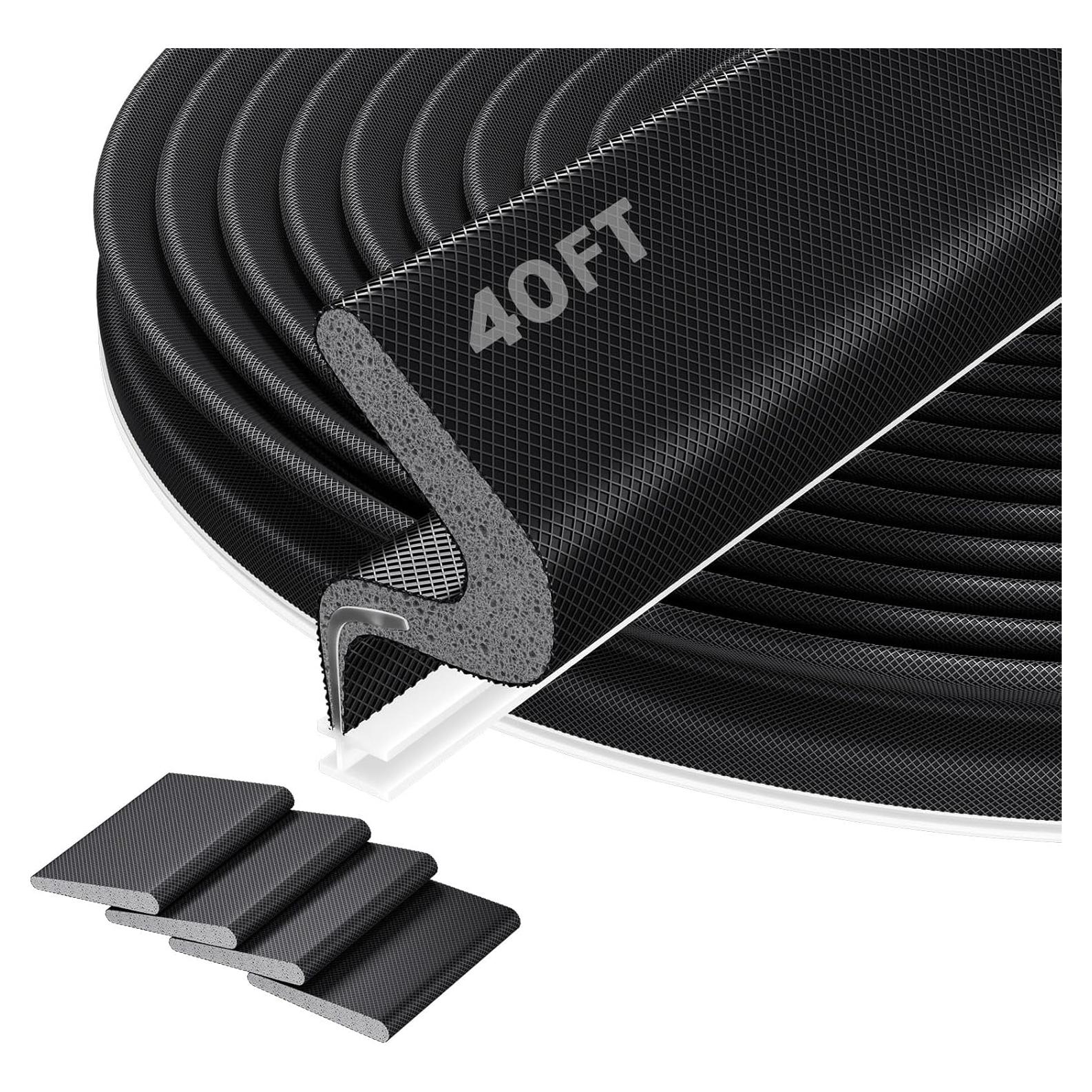 Burlete para Puerta Pluden 40FT Aislante Acústico Negro