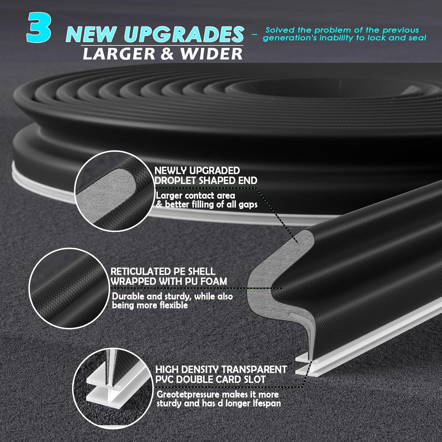 Burlete para Puerta Pluden 40FT Aislante Acústico Negro