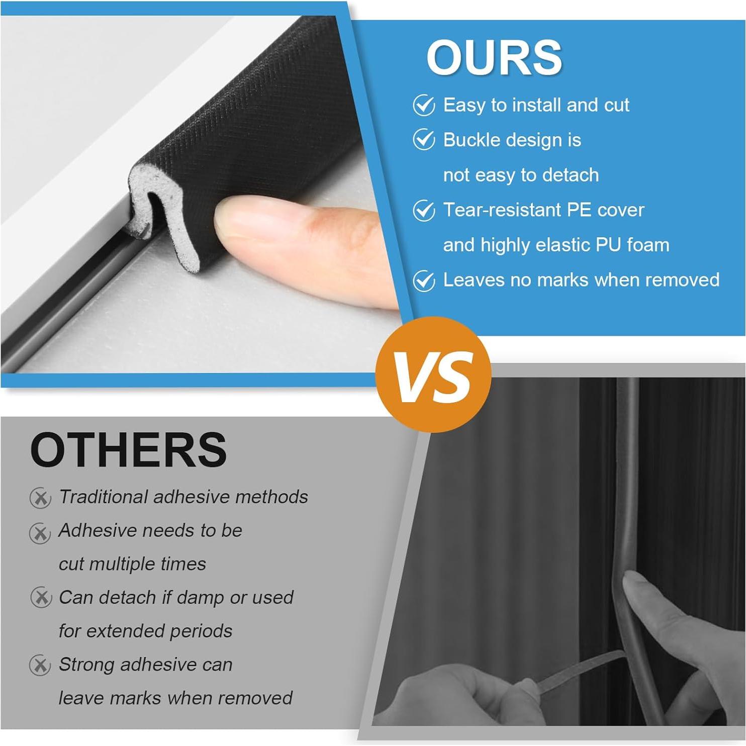 Burlete para Puerta Pluden 40FT Aislante Acústico Negro