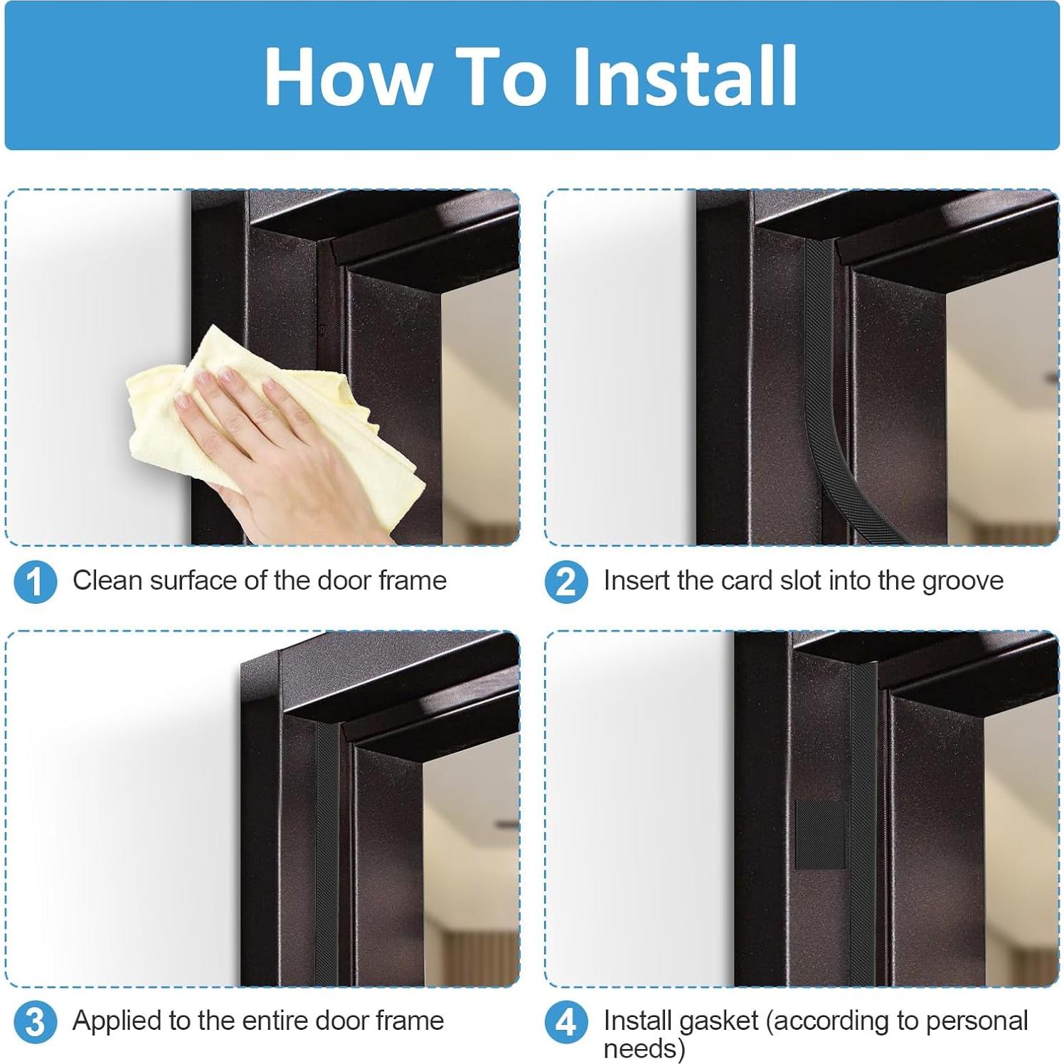 Burlete para Puerta Pluden 40FT Aislante Acústico Negro