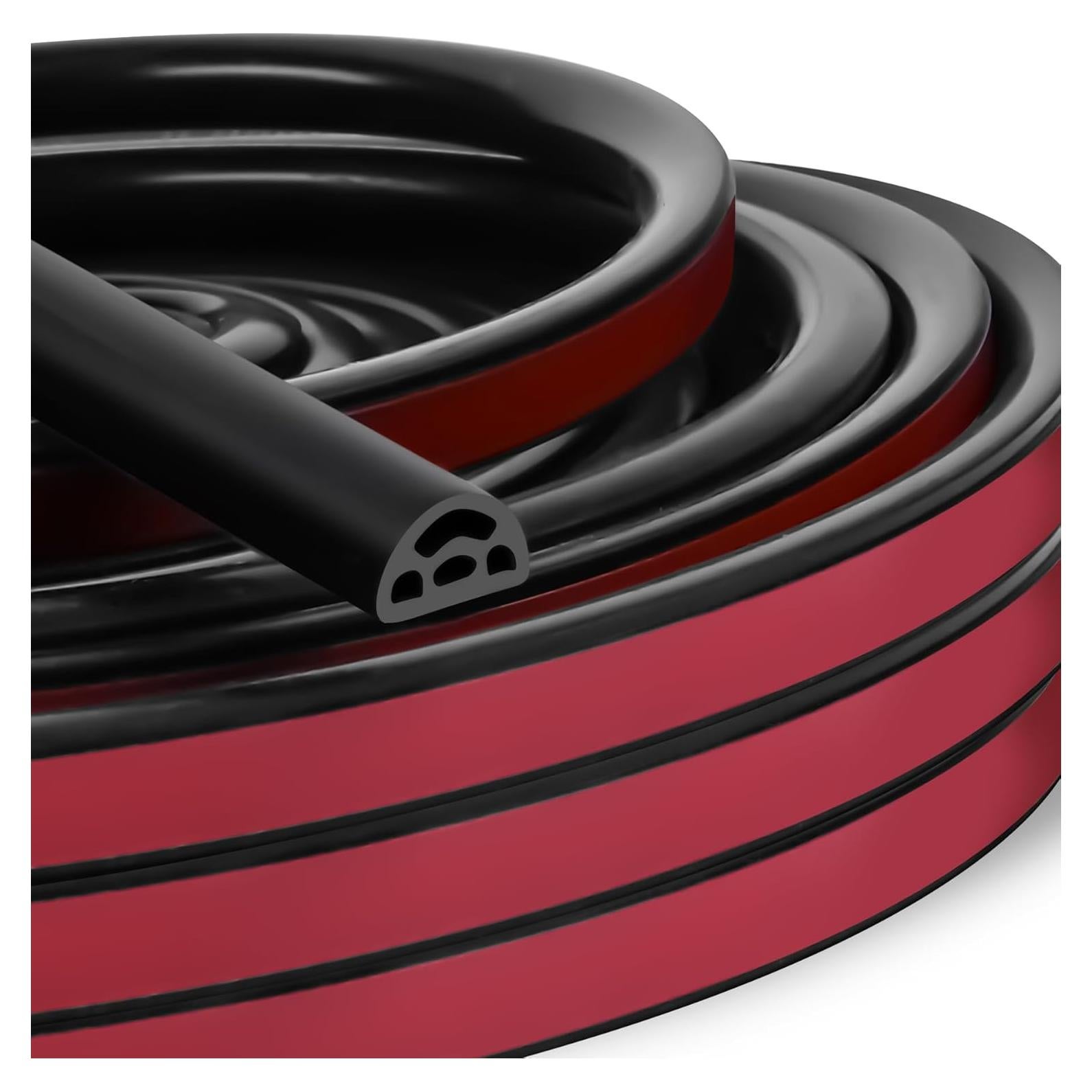 Sello de Puerta y Ventana CloudBuyer 12M Goma Autoadhesivo Negro