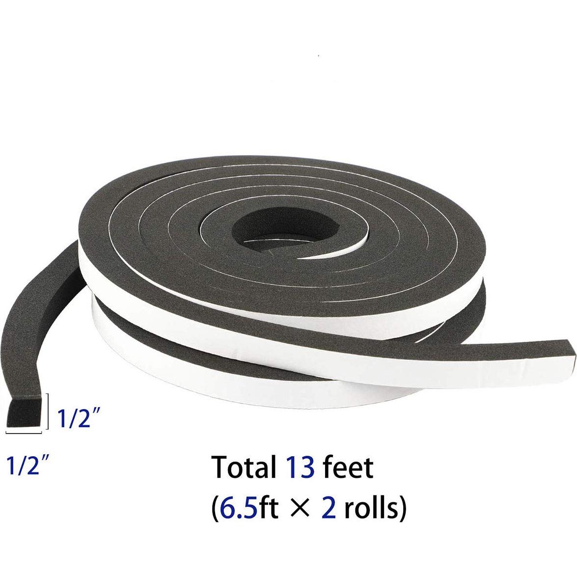 Cinta de Espuma Adhesiva CR 1.3cm x 1.3cm x 6.5m Aislamiento