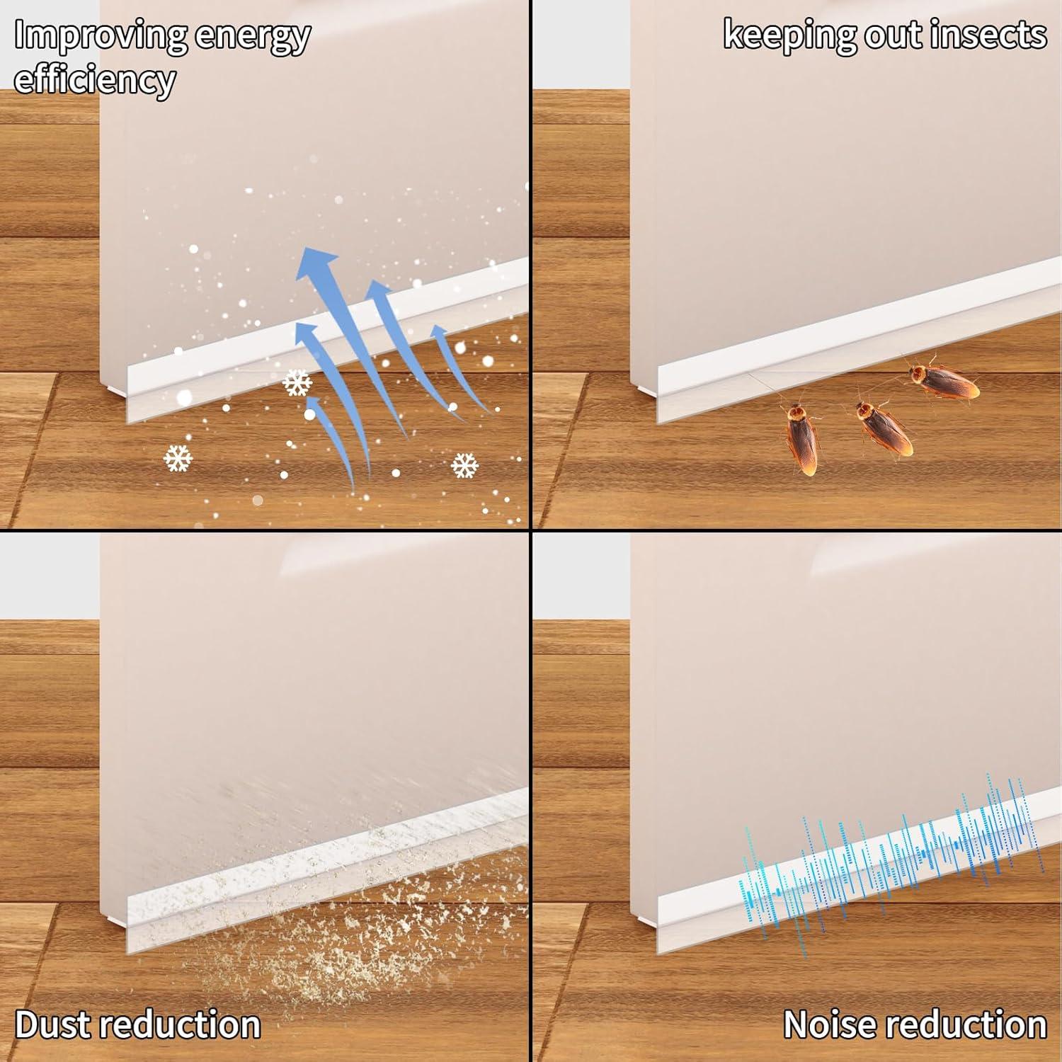 Tira de Sello Transparente Cranviech 6.1m Aislamiento Puertas Ventanas