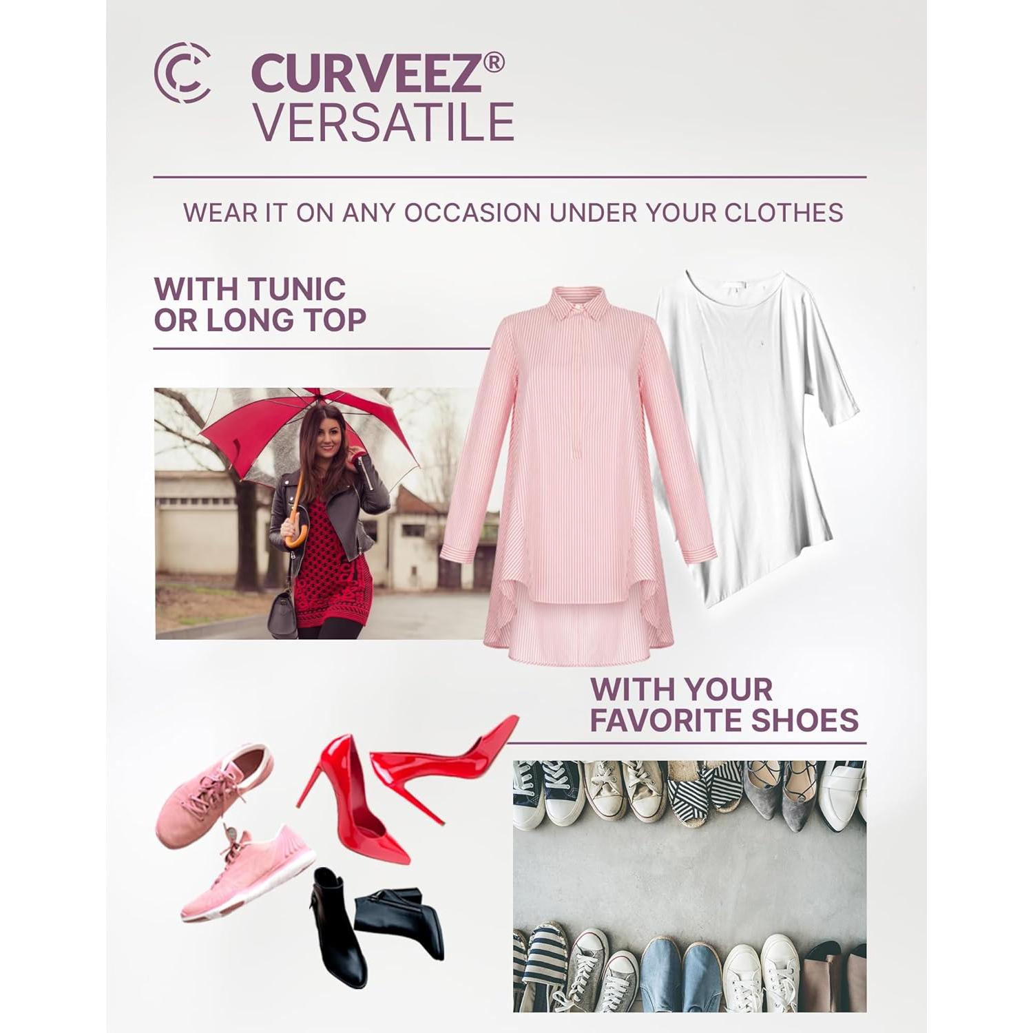 CURVEEZ Shapewear Mujeres Control Abdomen Levanta Glúteos