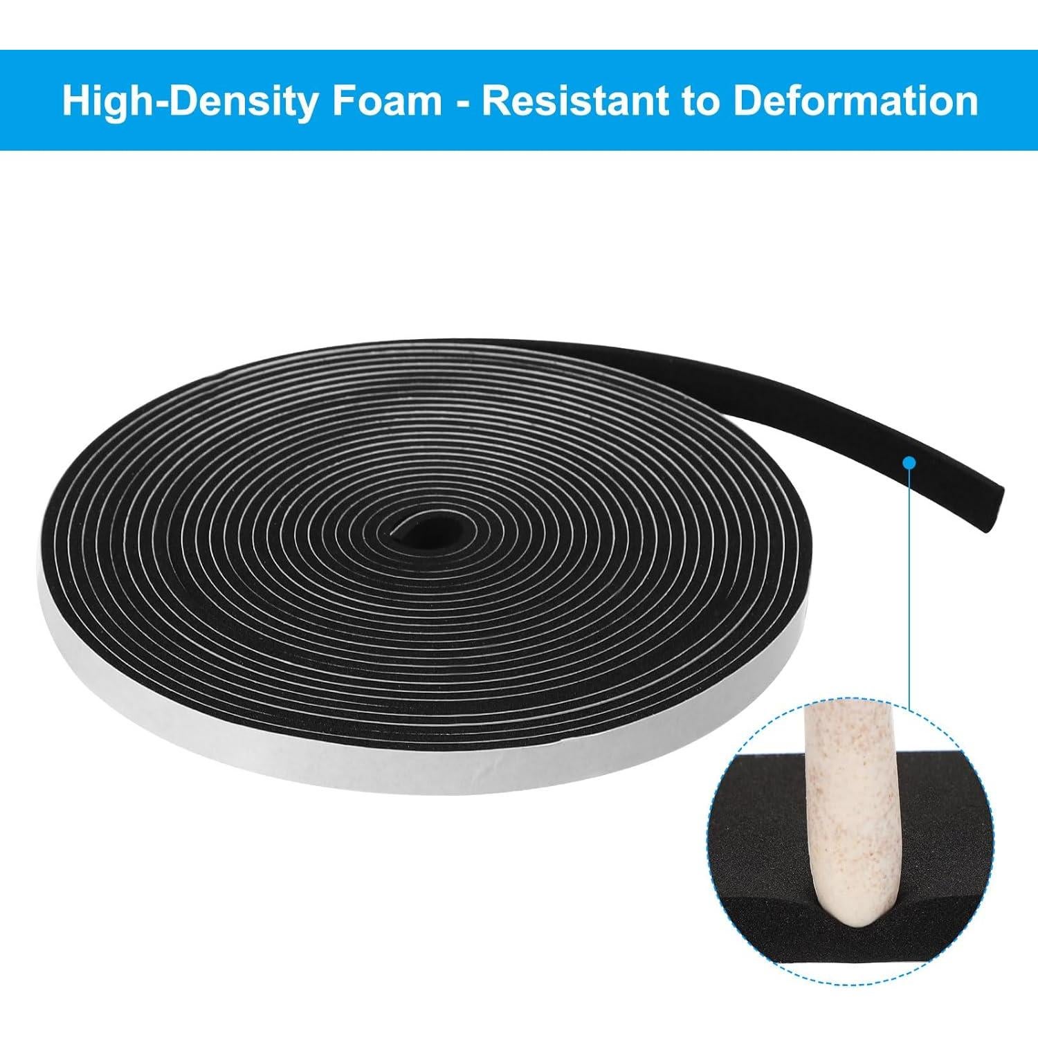 Tira de Sellado PATIKIL 7.92m Espuma Alta Densidad Negro