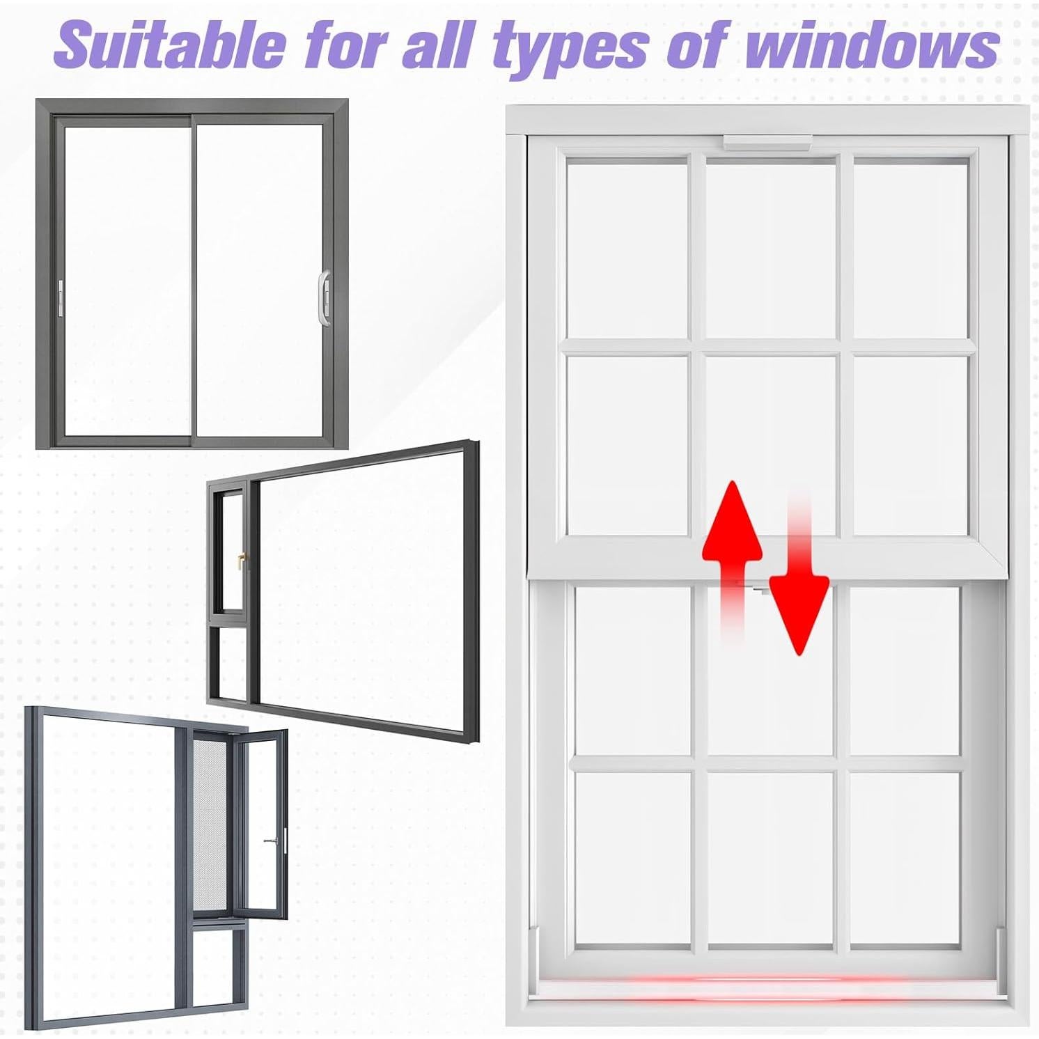 Tira de Clima Sello de Ventana Alrhso 3Pcs 5M Aislamiento Acústico